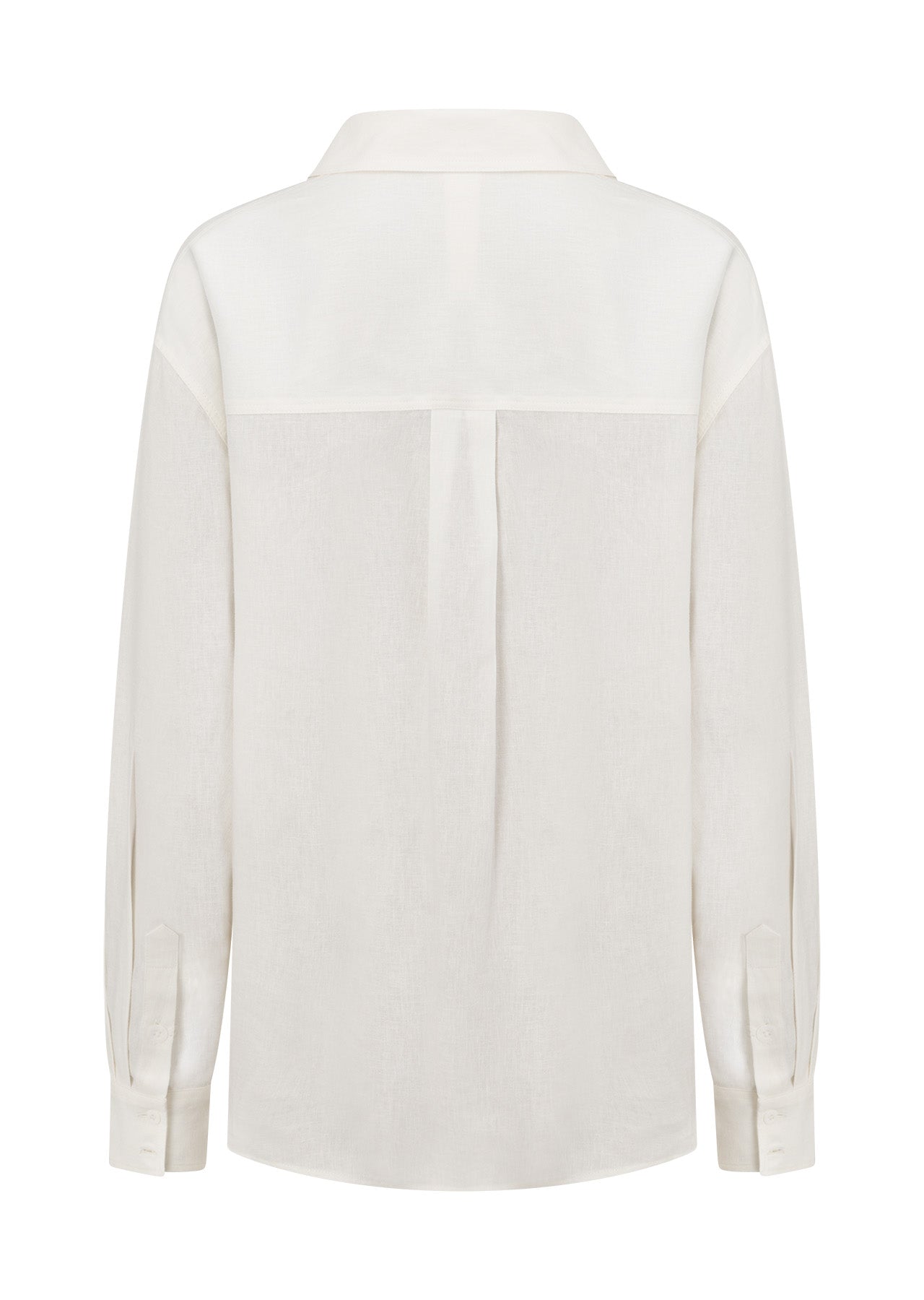 Lorna Jane Everline Long Sleeve Linen Shirt - White