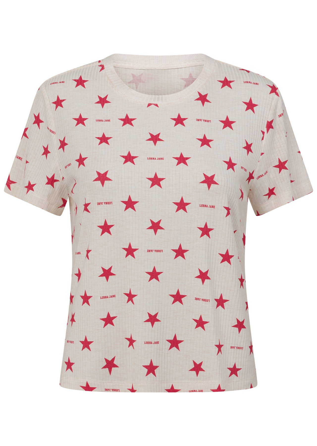 Lorna Jane Starstruck Rib T-Shirt - Starstruck Print