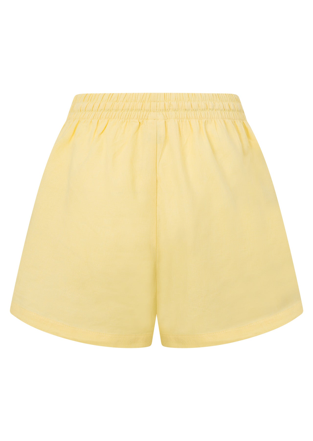 Lorna Jane Preset Linen Shorts - Lemon Cream