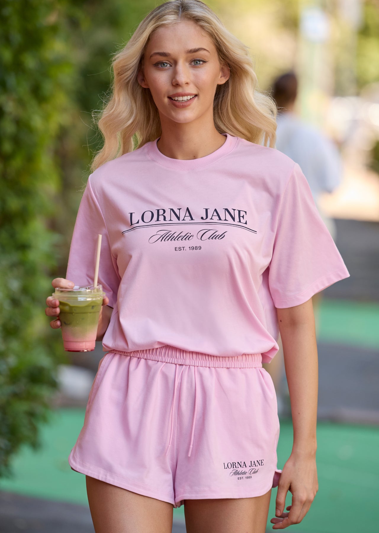 Lorna Jane Heritage Athletic Club Relaxed T-Shirt - Sweet Pink