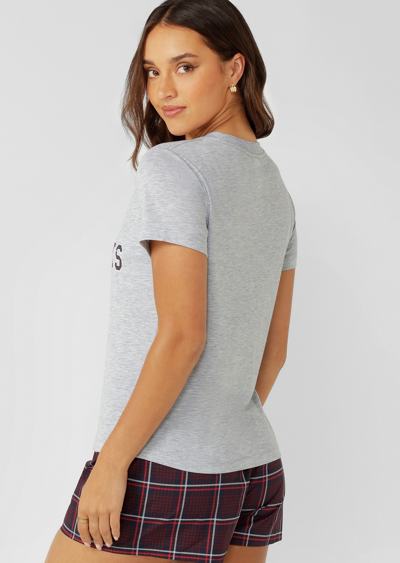 Lorna Jane Happy Holidays T-Shirt - Grey Marl