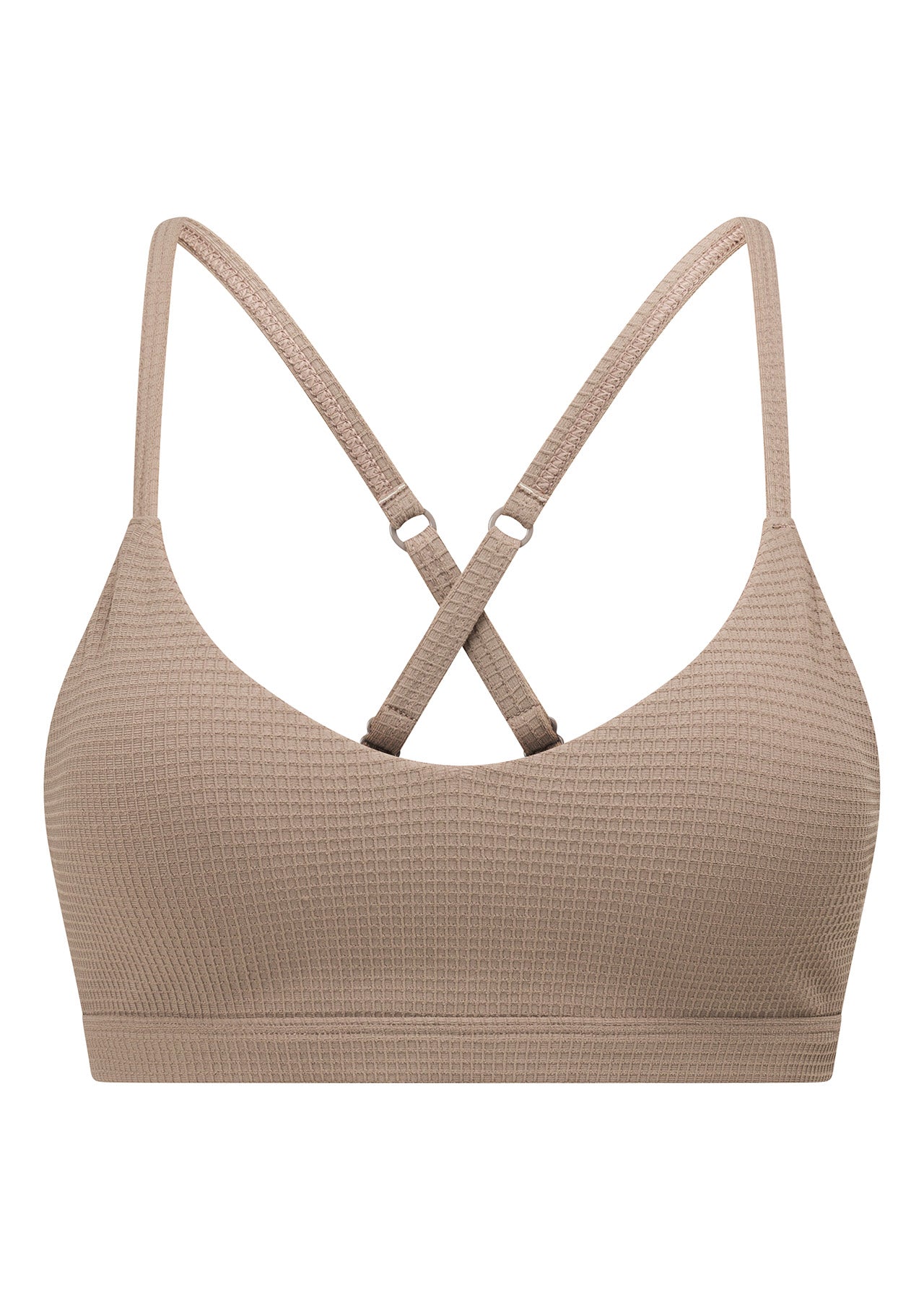 Lorna Jane Lounge Waffle Bralette - Bone
