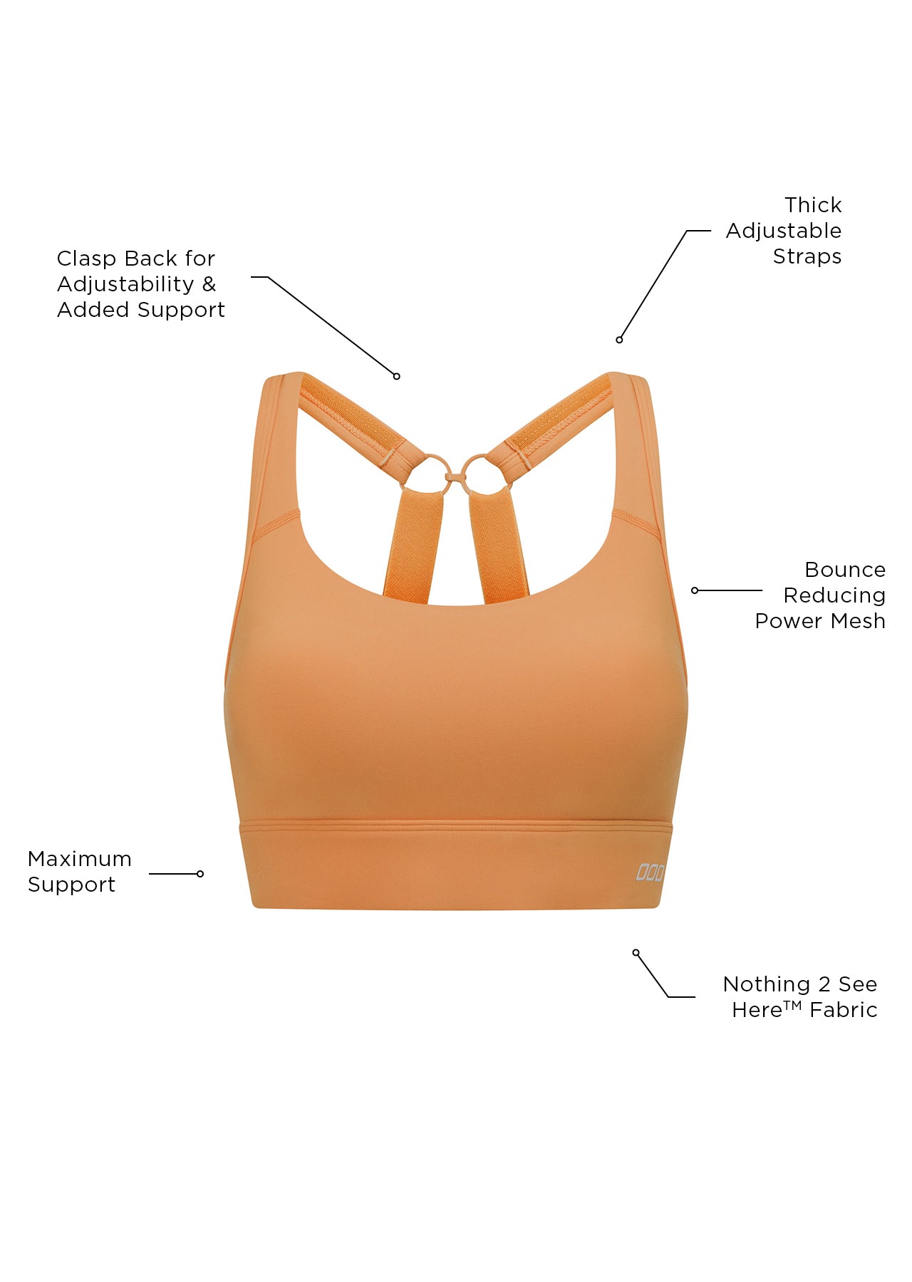 Lorna Jane Amy Maximum Support Sports Bra - Toffee