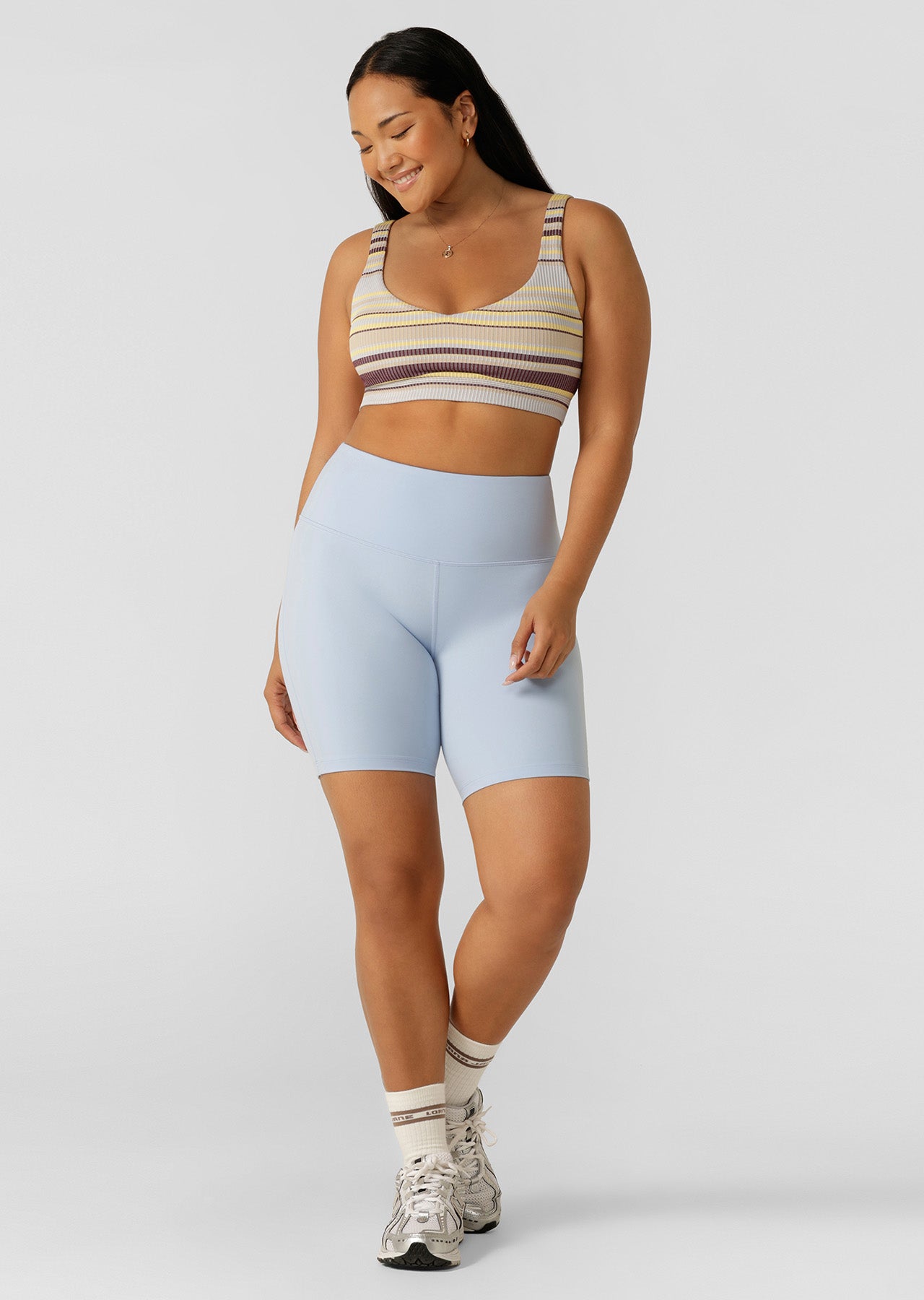 Lorna Jane Sunset Stripe Seamless Bralette - Sunset Stripe