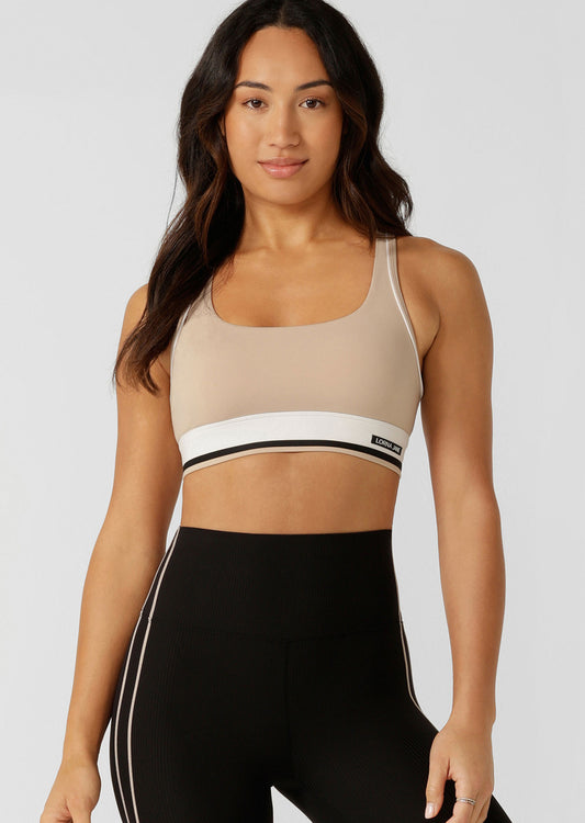 Lorna Jane Tempo Maximum Support Sports Bra - Latte