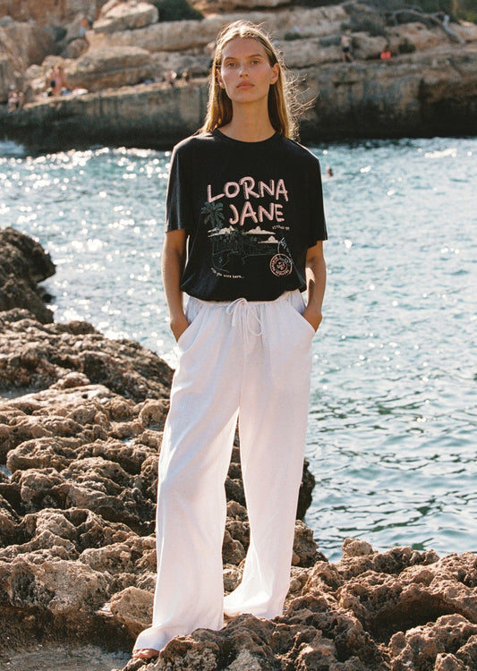 Lorna Jane Linen Lounge Pants - Porcelain