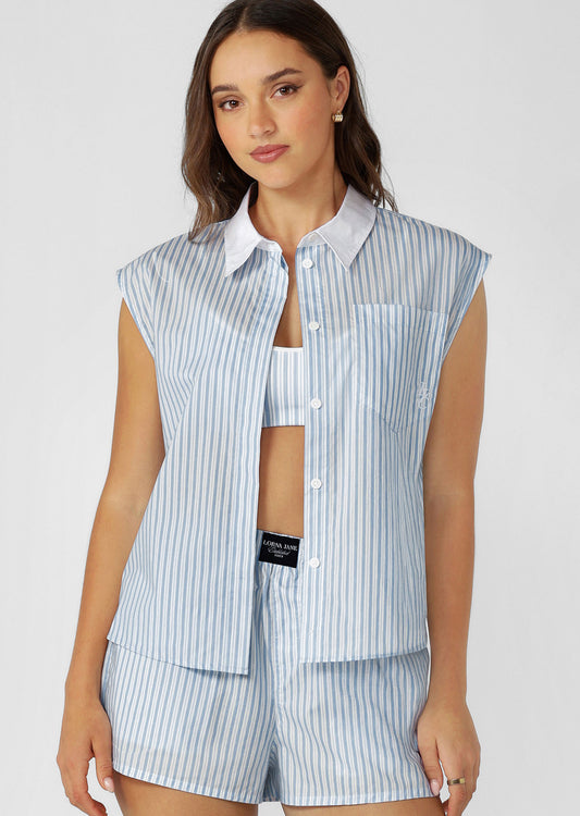 Lorna Jane Serendipity Sleeveless Shirt - Serendipity Stripe