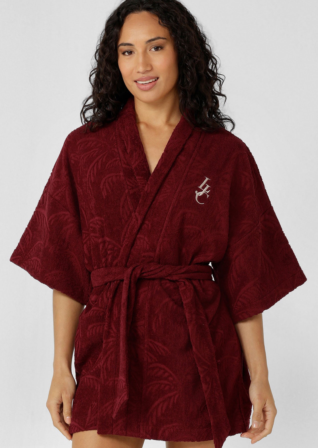 Lorna Jane Calypso Terry Robe - Cranberry