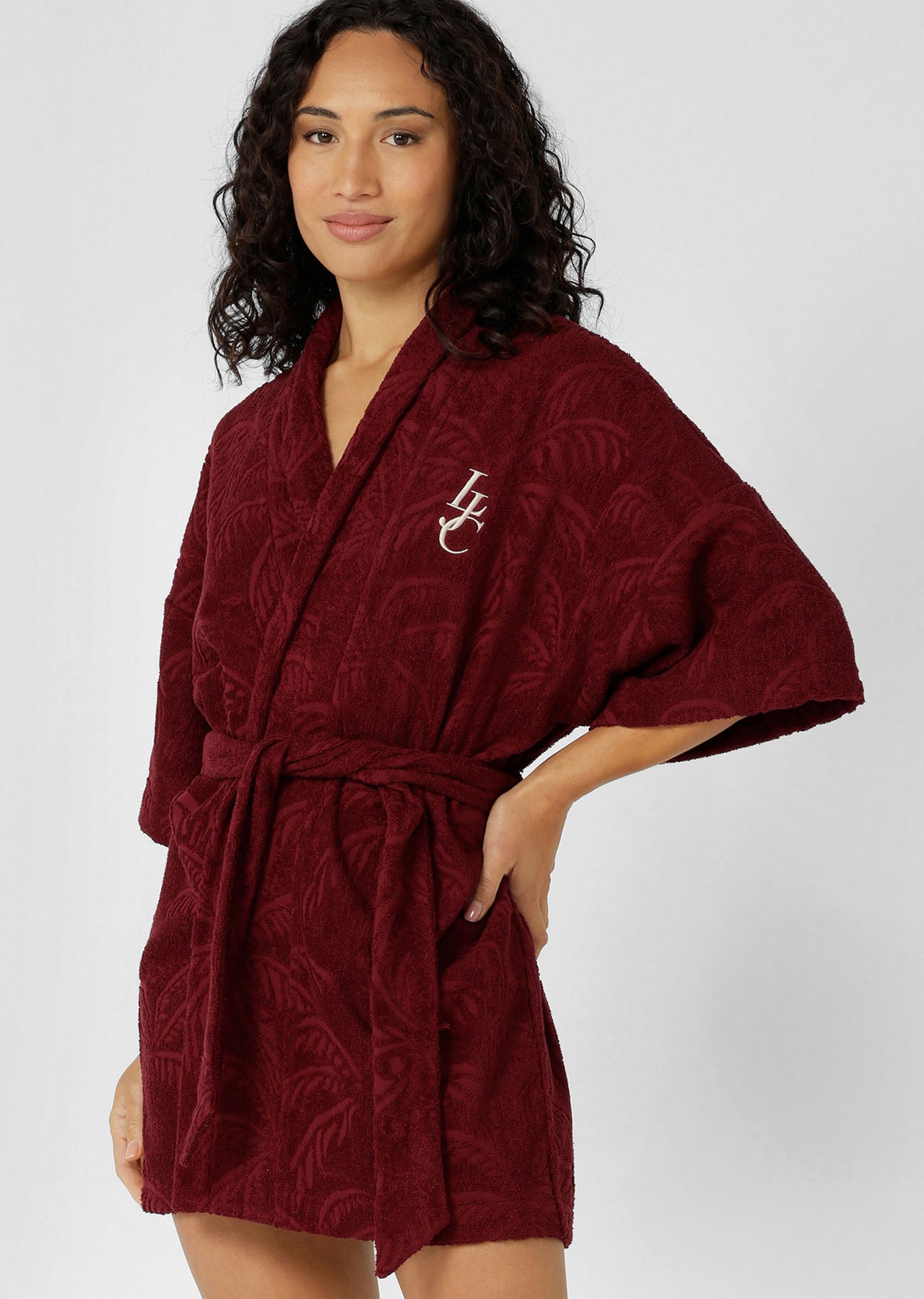 Lorna Jane Calypso Terry Robe - Cranberry