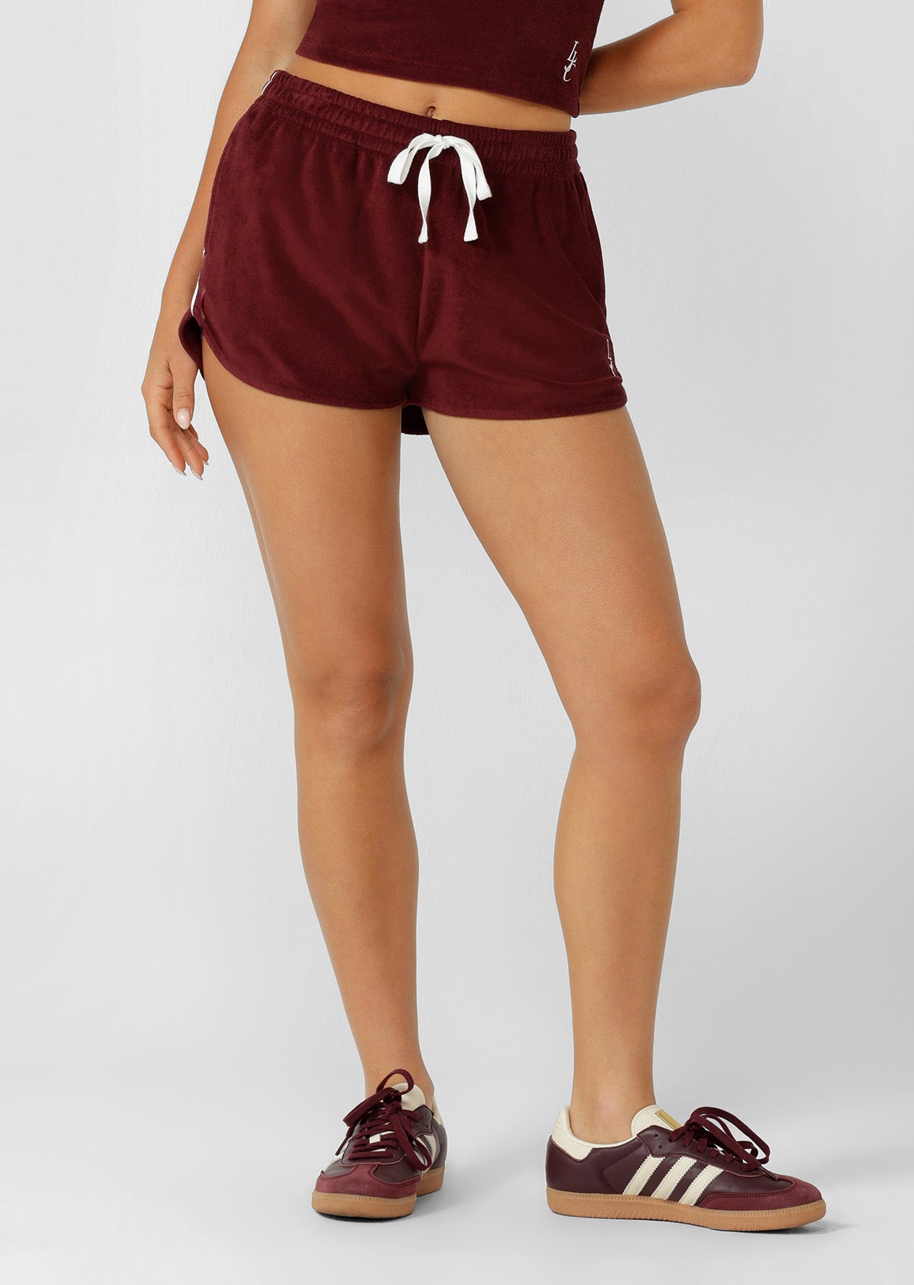 Lorna Jane Marisol Terry Shorts - Cranberry
