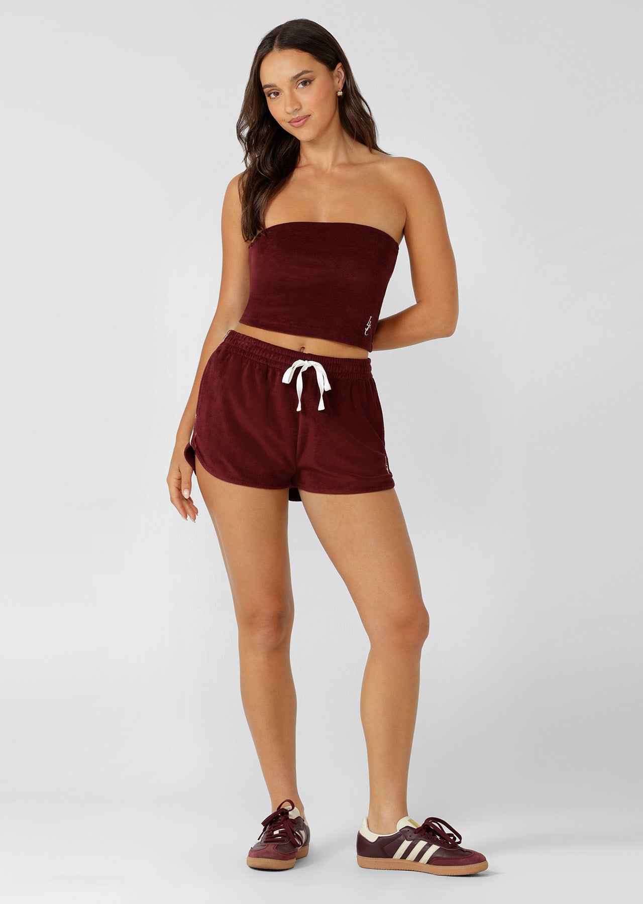 Lorna Jane Marisol Terry Shorts - Cranberry