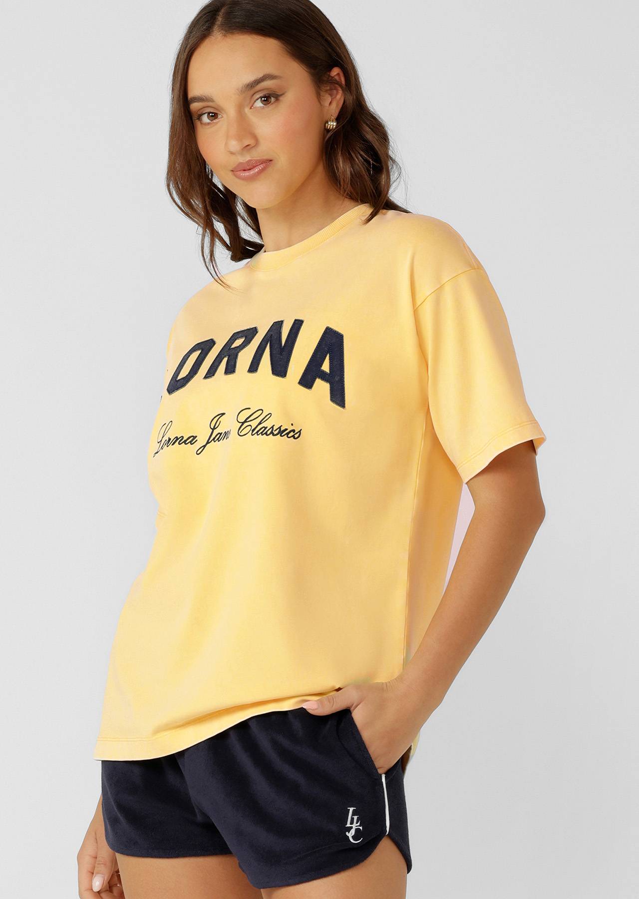 Lorna Jane Lorna Classics Washed Vintage T-Shirt - Washed Sunshine Yellow