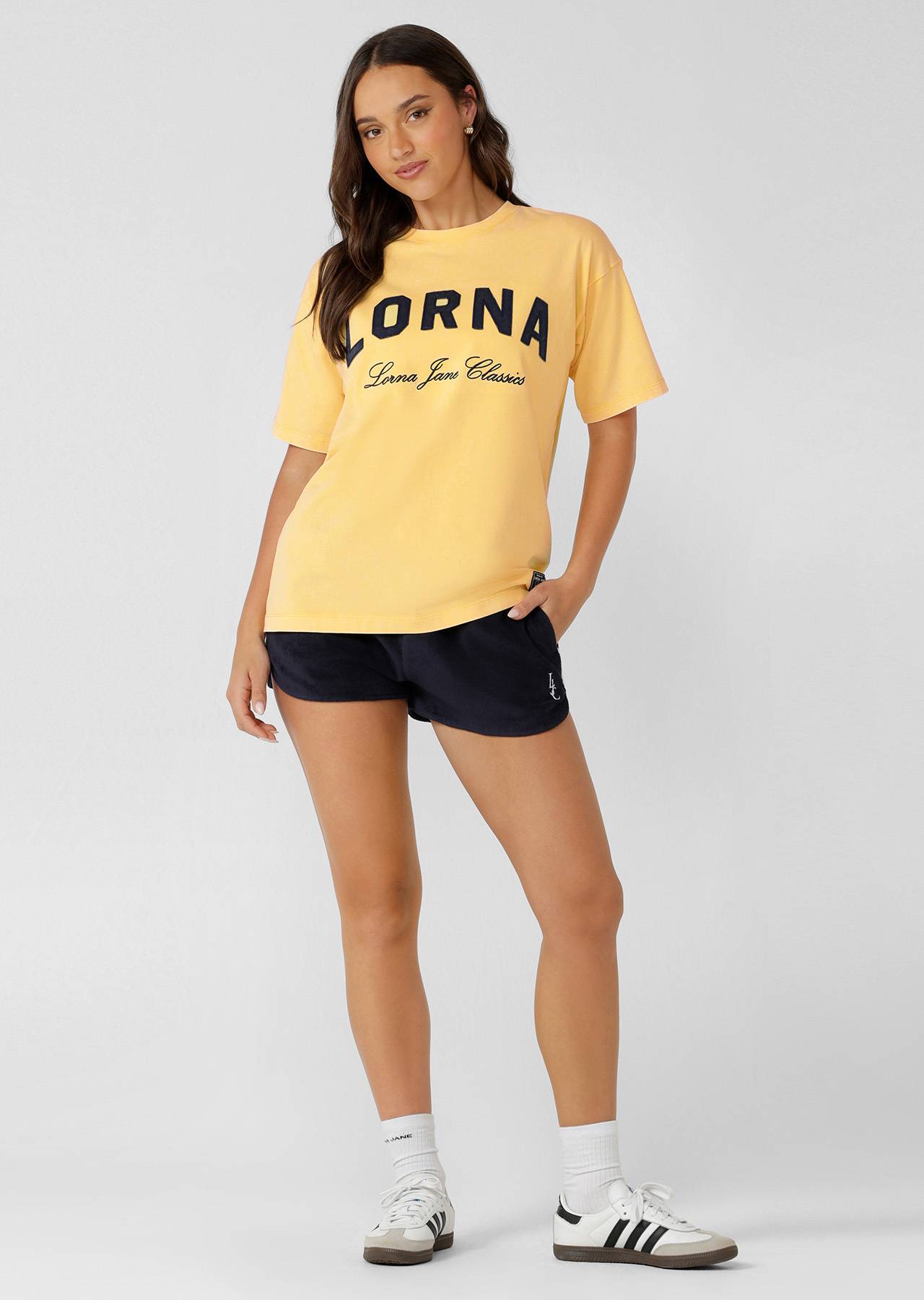 Lorna Jane Lorna Classics Washed Vintage T-Shirt - Washed Sunshine Yellow