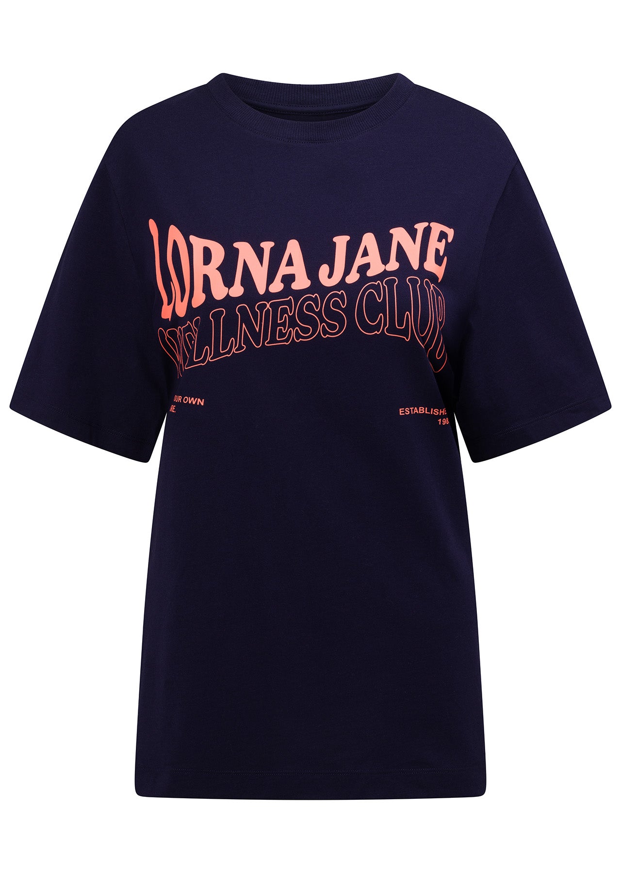 Lorna Jane Wellness Club Transdry Relaxed Tee - French Navy