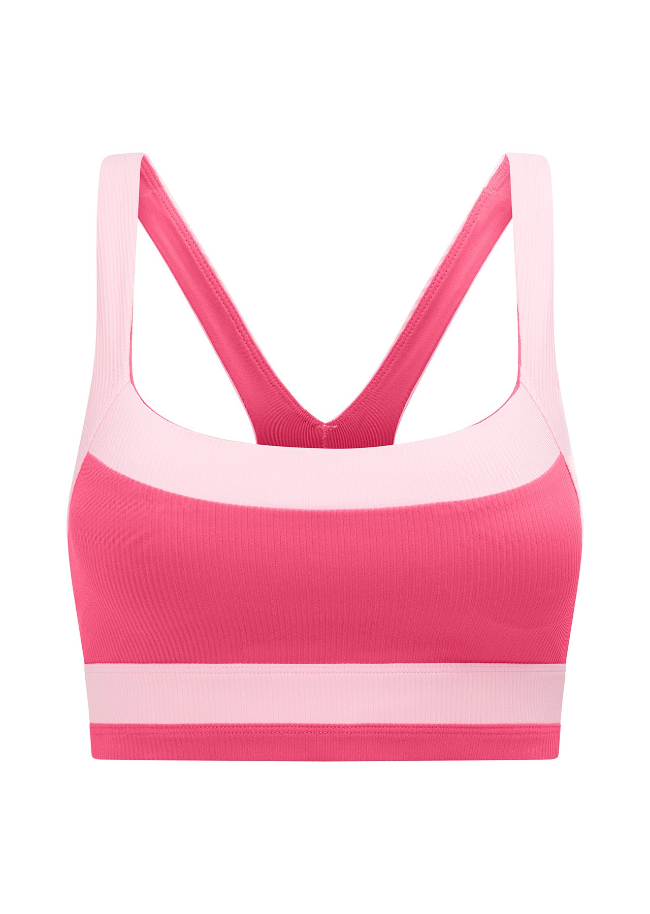 Lorna Jane Flaunt It Rib Sports Bra - Babin Pink