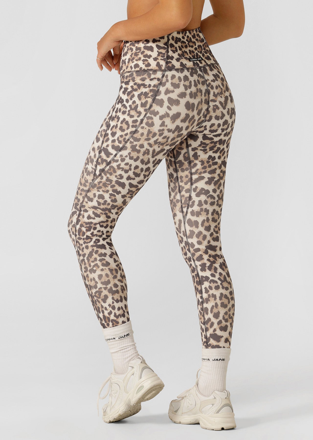 Lorna Jane Wildcat Hi-Fold No Ride Ankle Biter Leggings - Wildcat Print