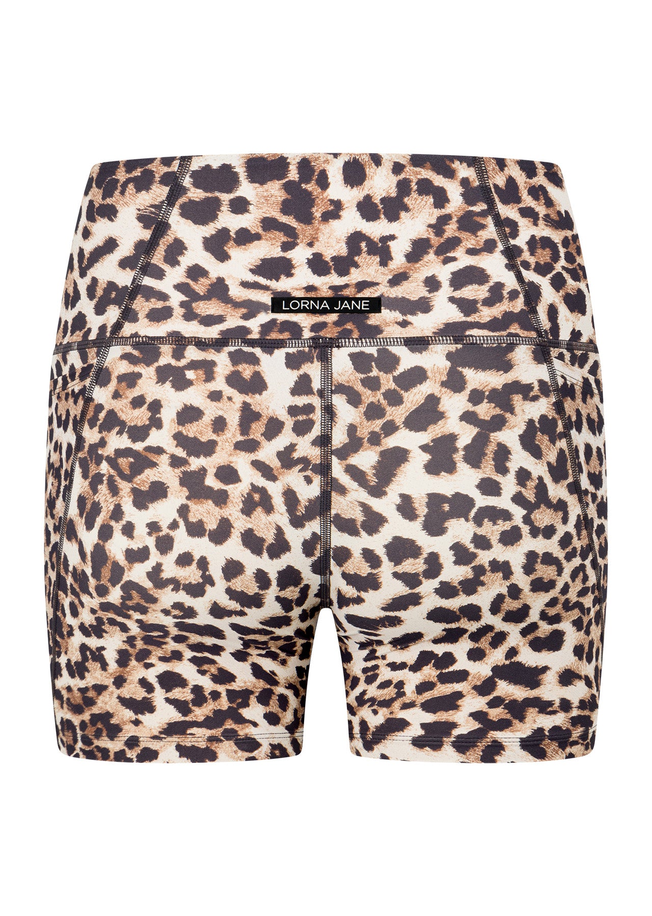 Lorna Jane Wildcat Hi-Fold No Ride 12cm Bike Shorts - Wildcat Print