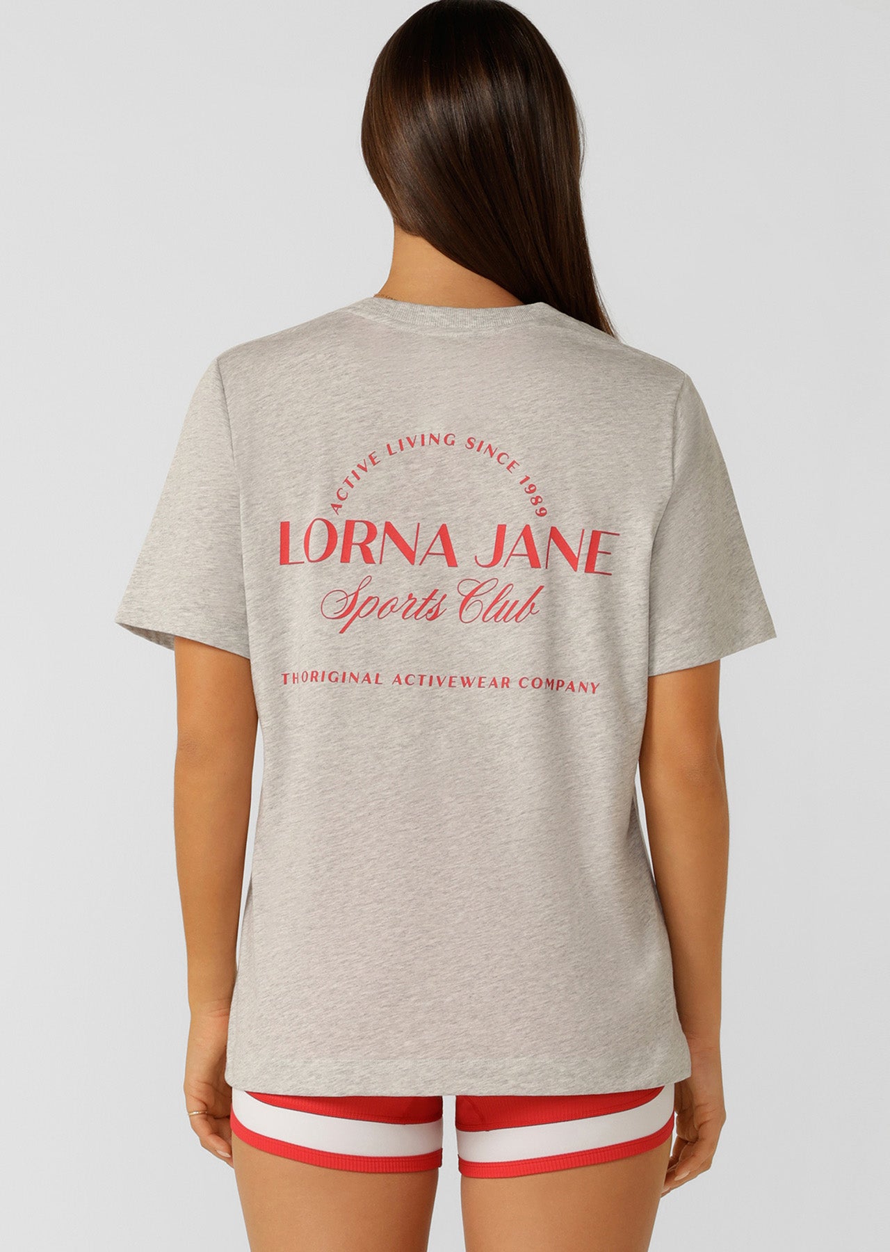 Lorna Jane Active Living Sports Club Relaxed T-Shirt - Grey Marl