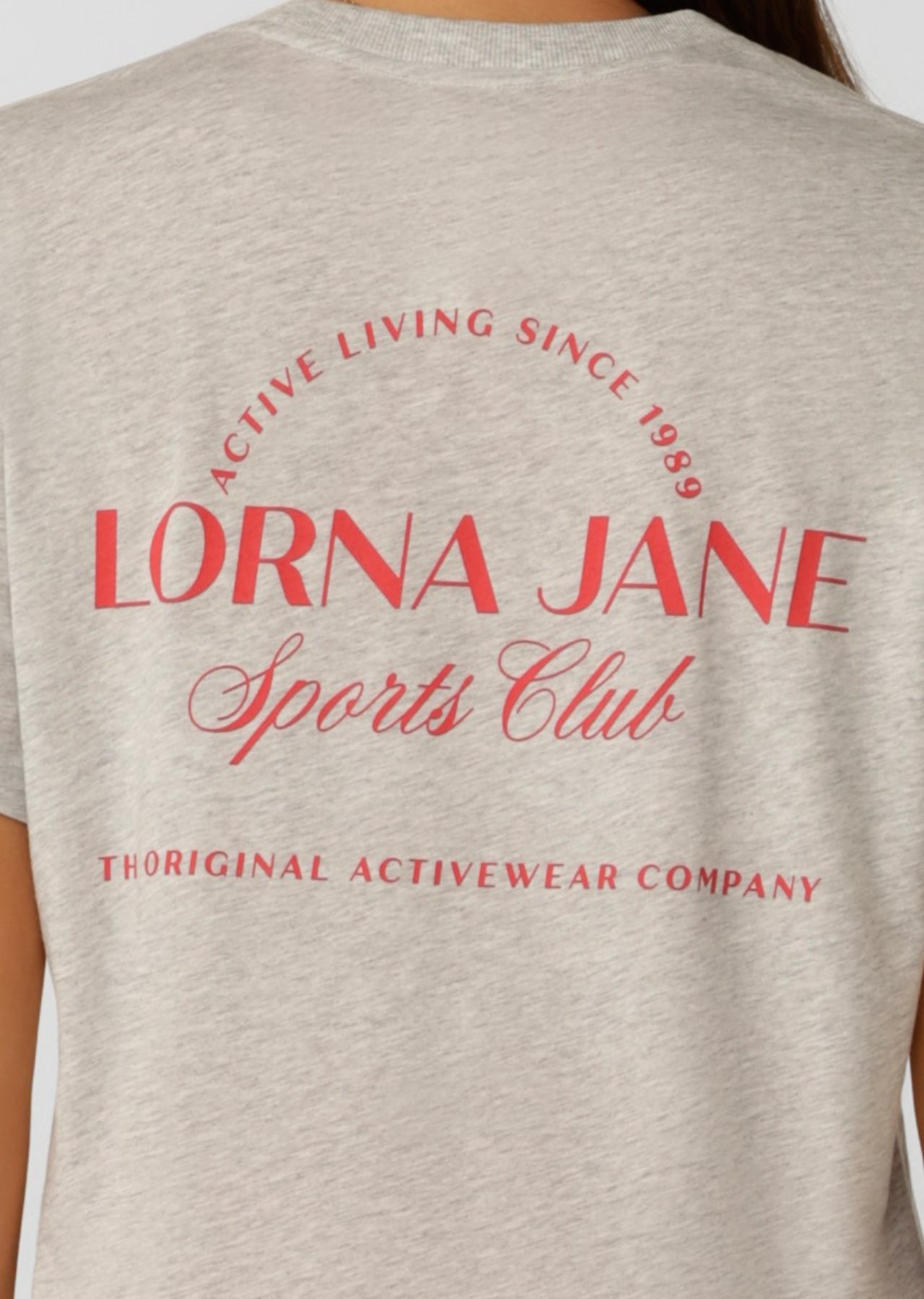 Lorna Jane Active Living Sports Club Relaxed T-Shirt - Grey Marl