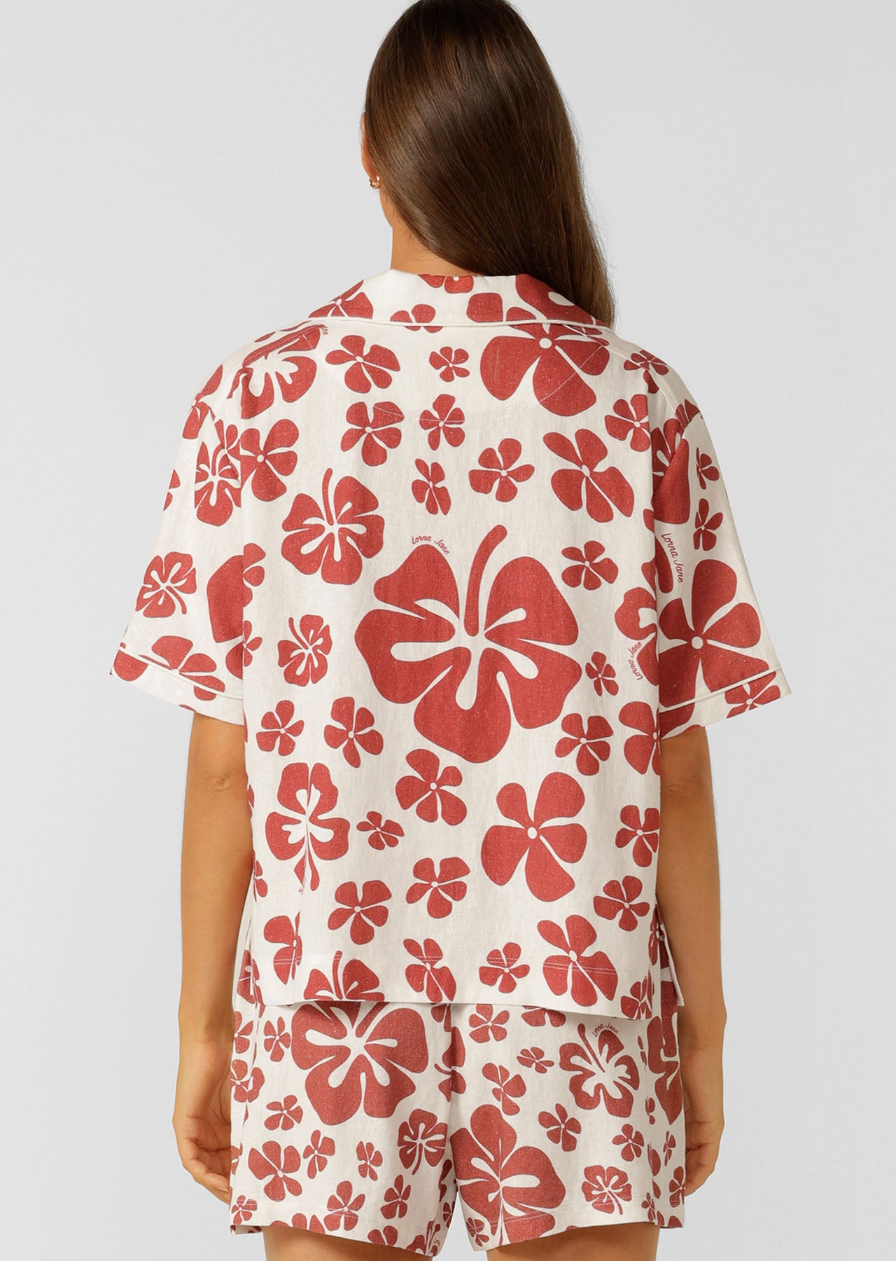 Lorna Jane Aloha Hibiscus Shirt - Happy Hibiscus Print