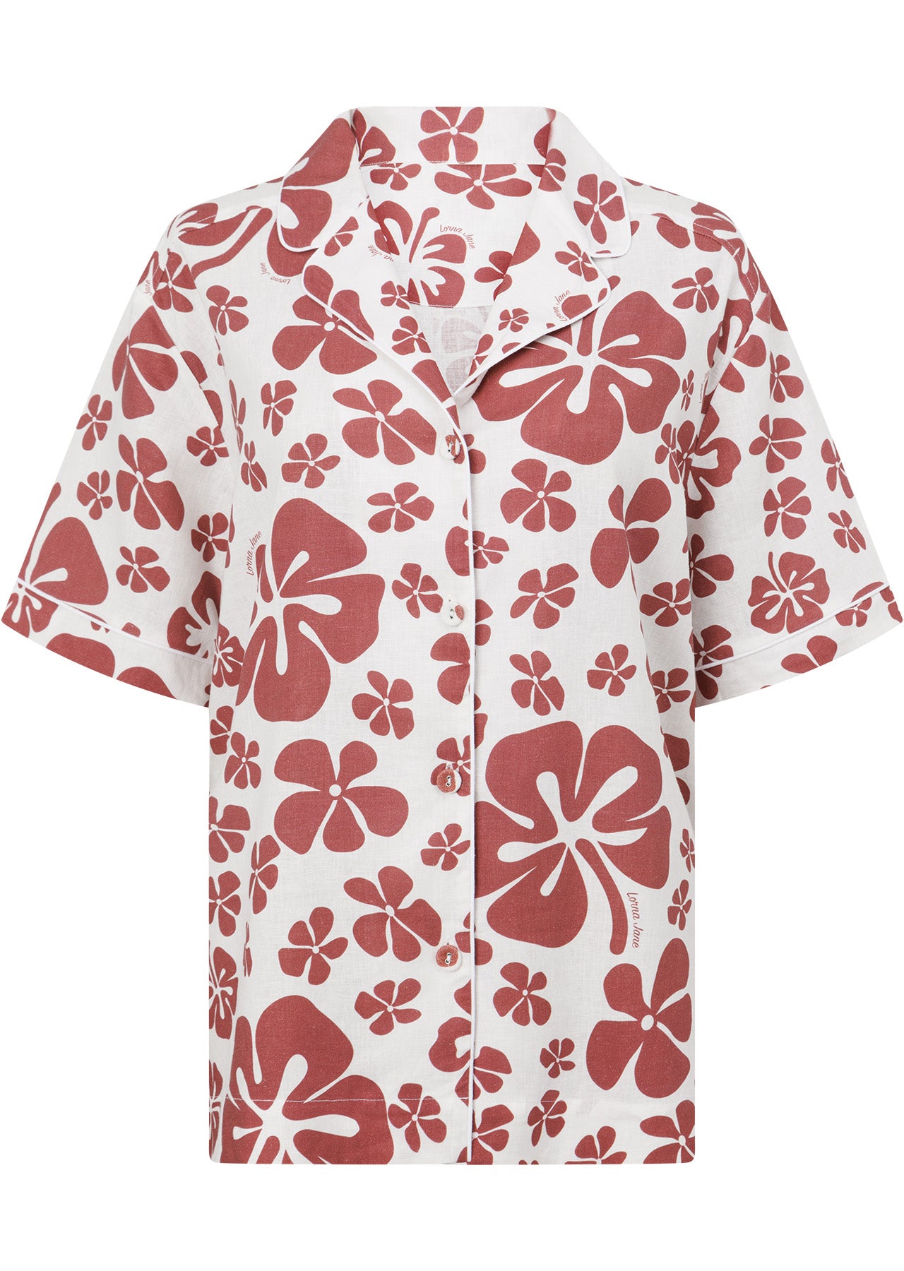 Lorna Jane Aloha Hibiscus Shirt - Happy Hibiscus Print