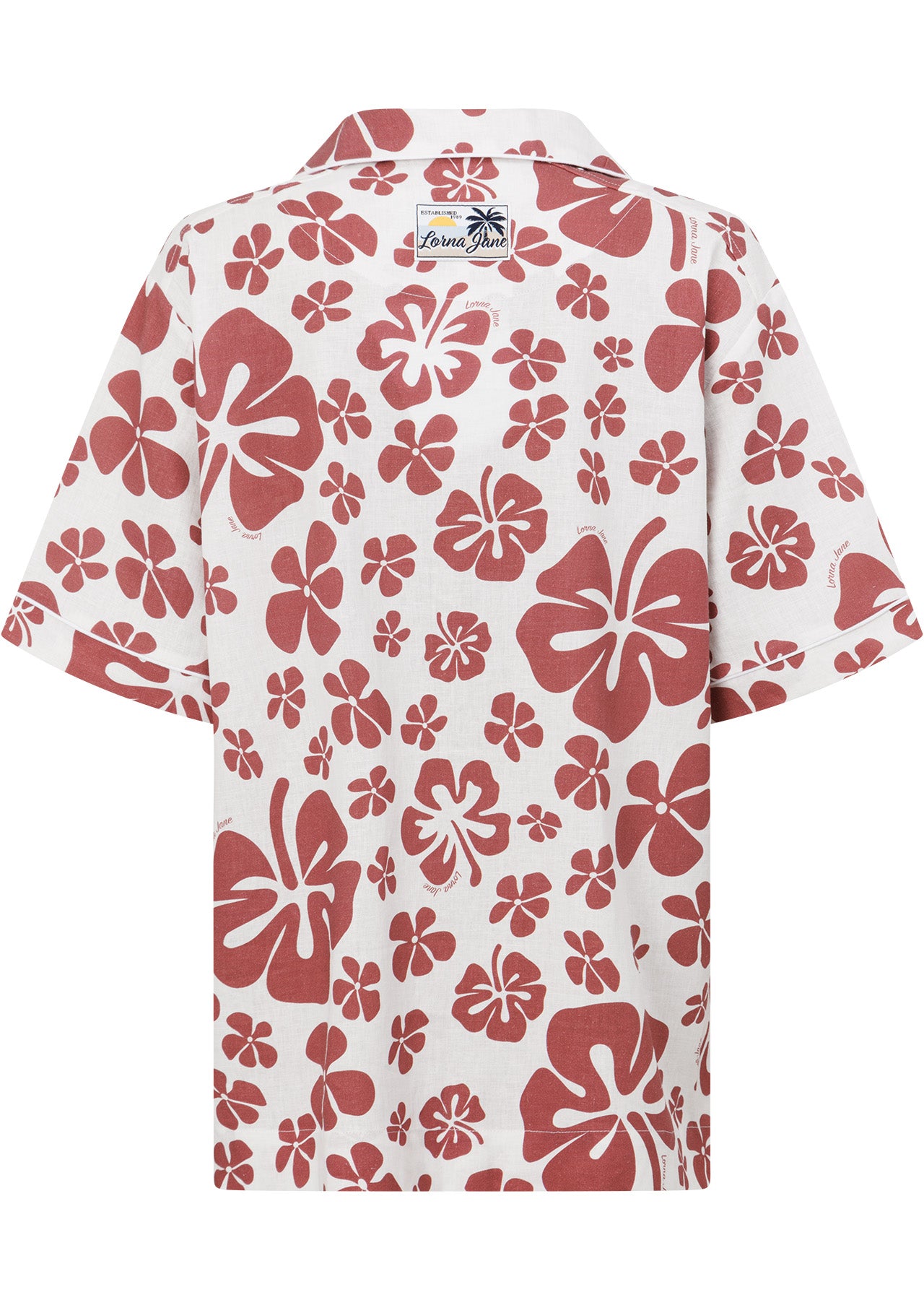 Lorna Jane Aloha Hibiscus Shirt - Happy Hibiscus Print