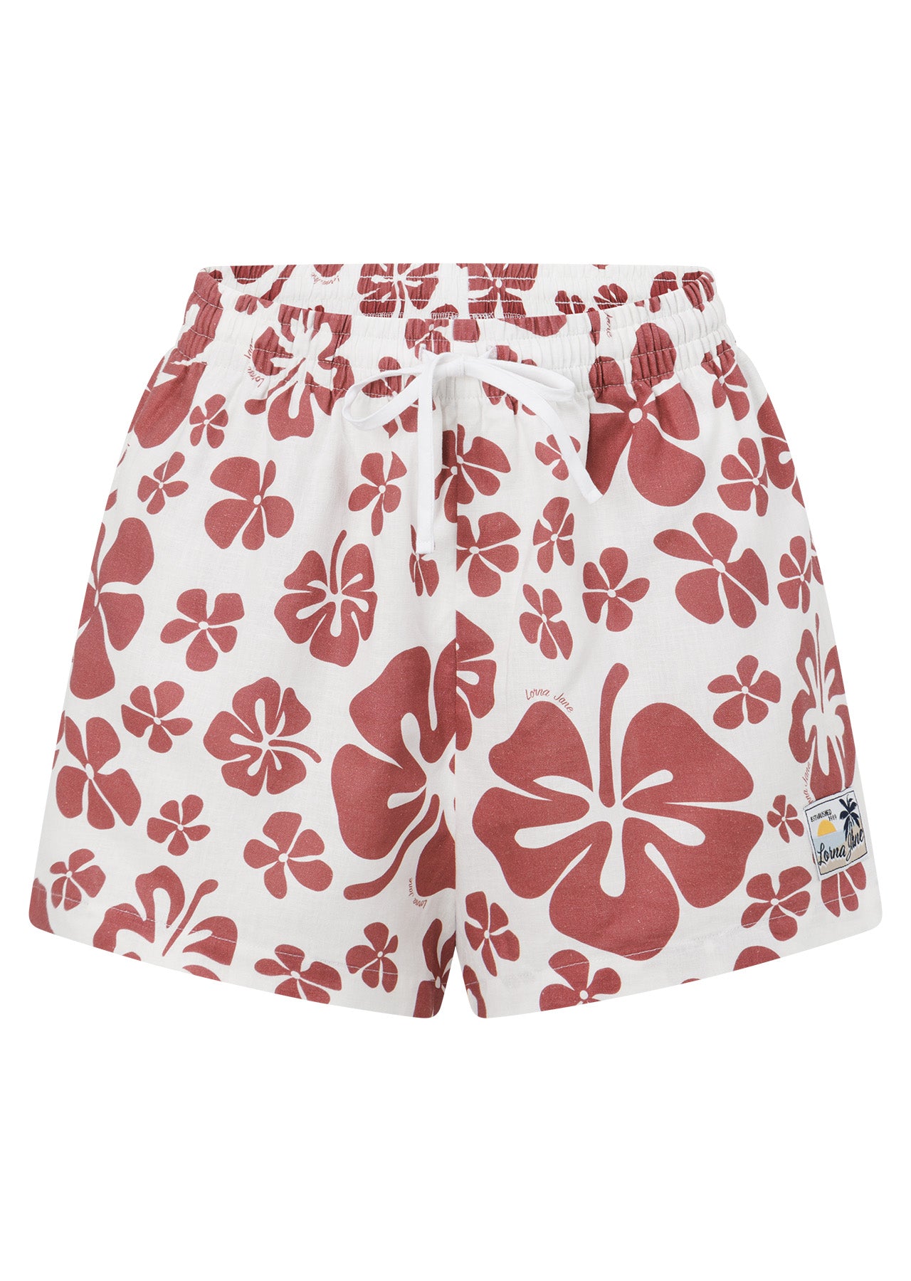 Lorna Jane Aloha Hibiscus Shorts - Happy Hibiscus Print