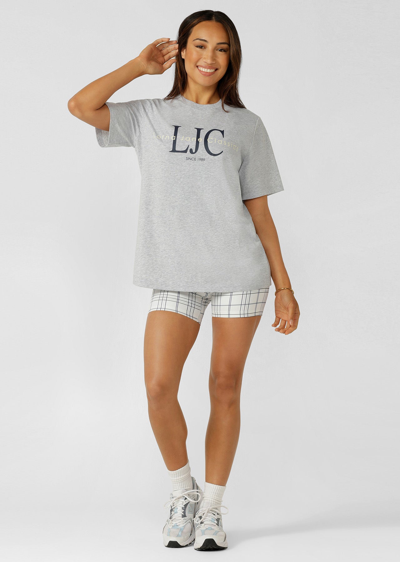 Lorna Jane Heritage Classics Relaxed T-Shirt - Grey Marl