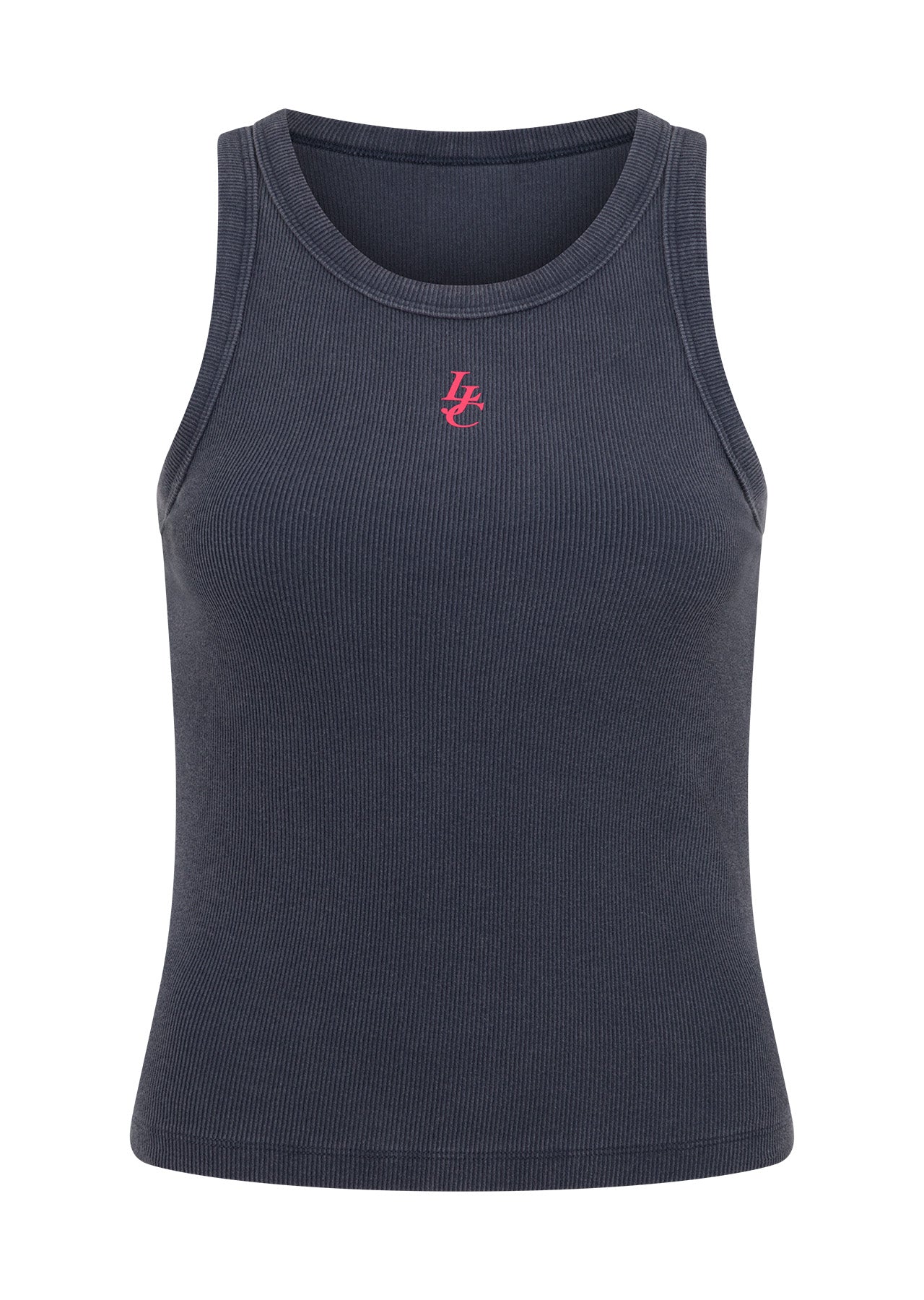 Lorna Jane LJ Basics Washed Rib Tank - Washed Platinum Navy
