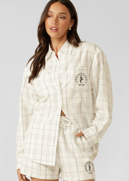 Lorna Jane Lorna Jane Classics Long Sleeve Shirt - Checked Out