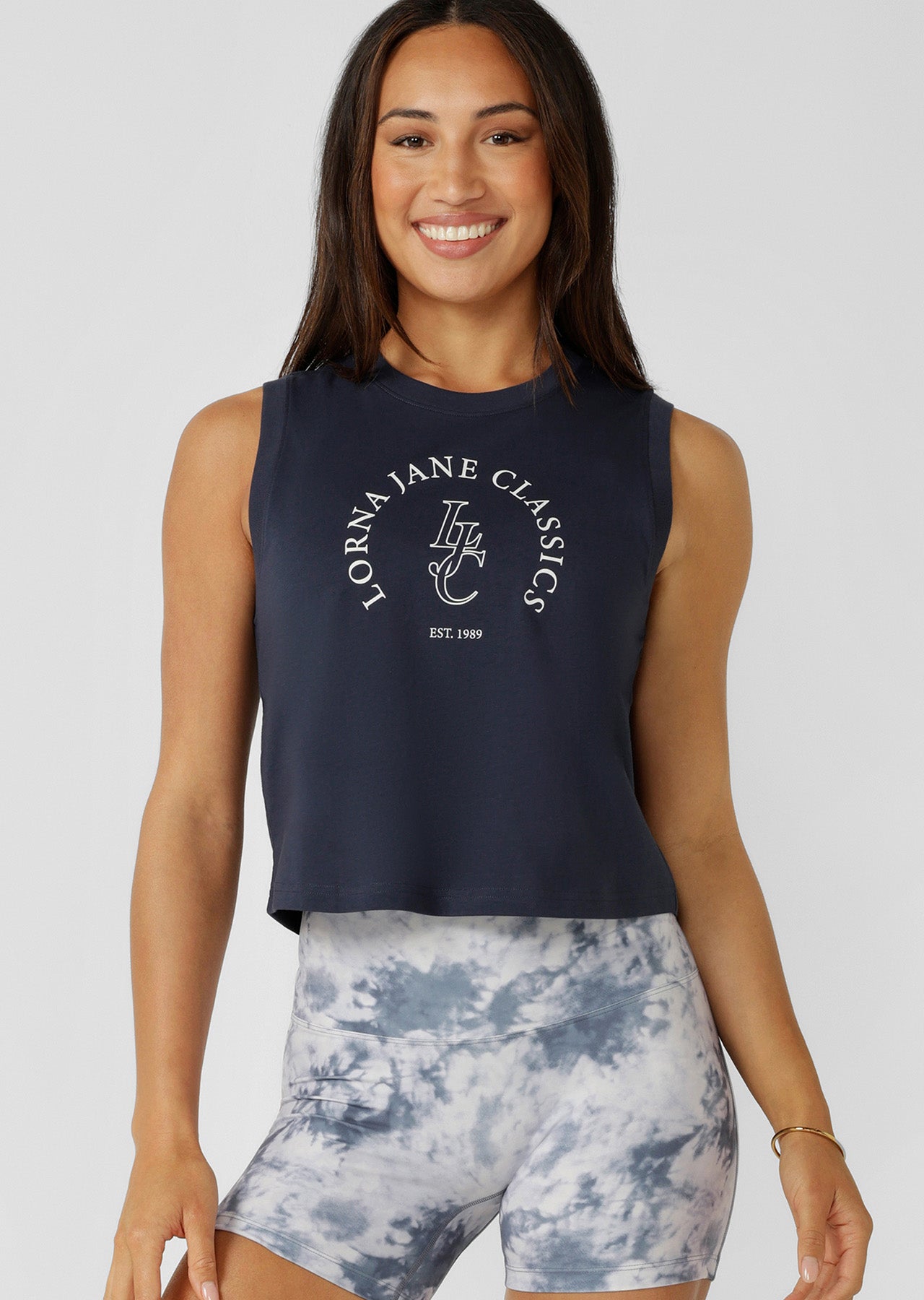 Lorna Jane Lorna Jane Classics Slim Muscle Tank - Platinum Navy
