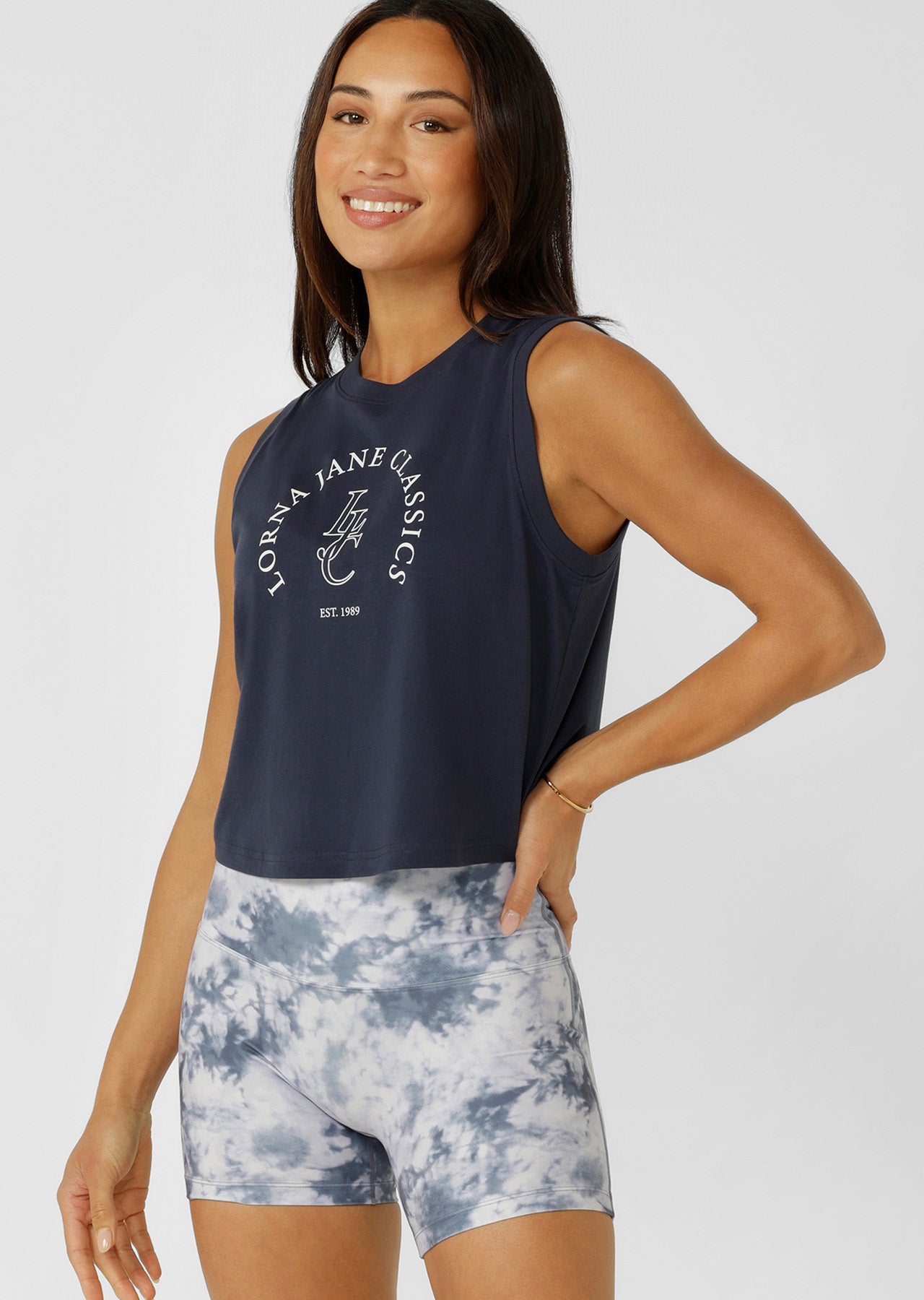Lorna Jane Lorna Jane Classics Slim Muscle Tank - Platinum Navy