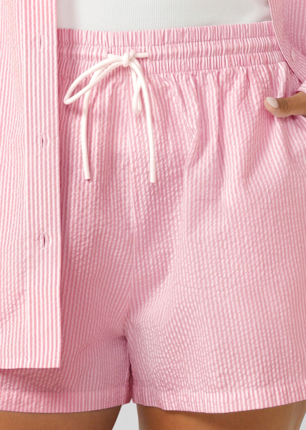Lorna Jane Lorna Jane Heritage Shorts - Sweet Pink Stripe