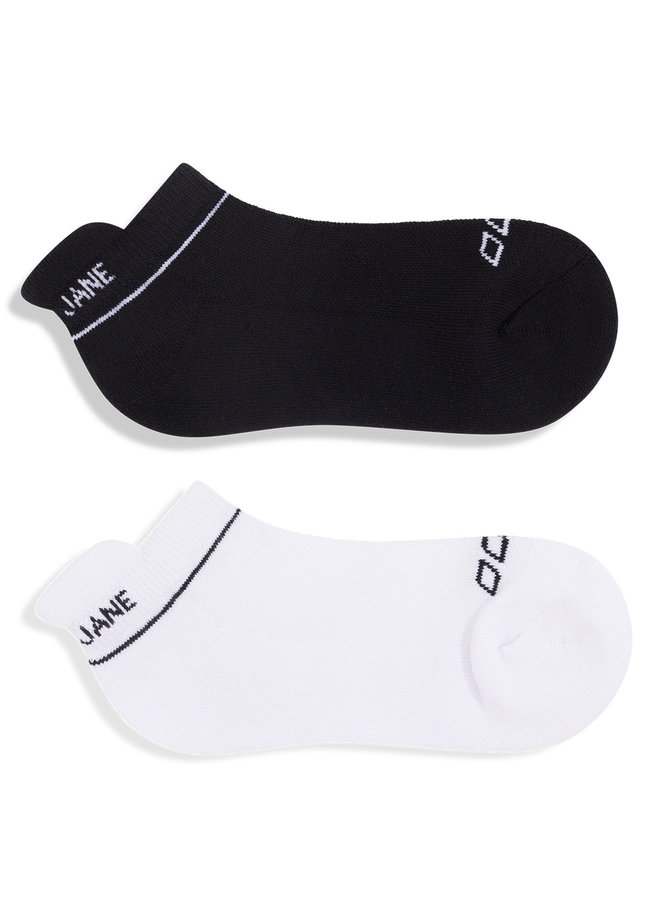 Lorna Jane 2PK LJ Running Socks - Black & White