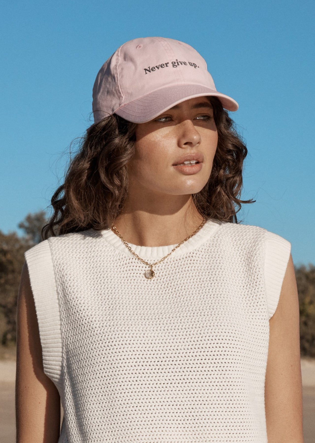 Lorna Jane Never Give Up Cap - Washed Sweet Pink