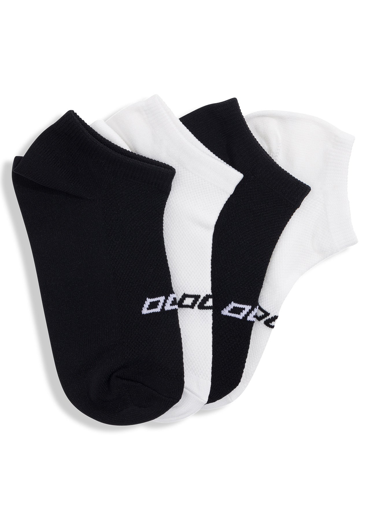 Lorna Jane 2PK Secret Sock - Black/White & White/Black