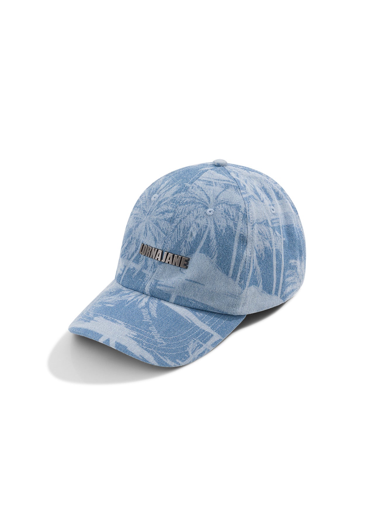 Lorna Jane Washed Denim Cap - Aloha Blues Print