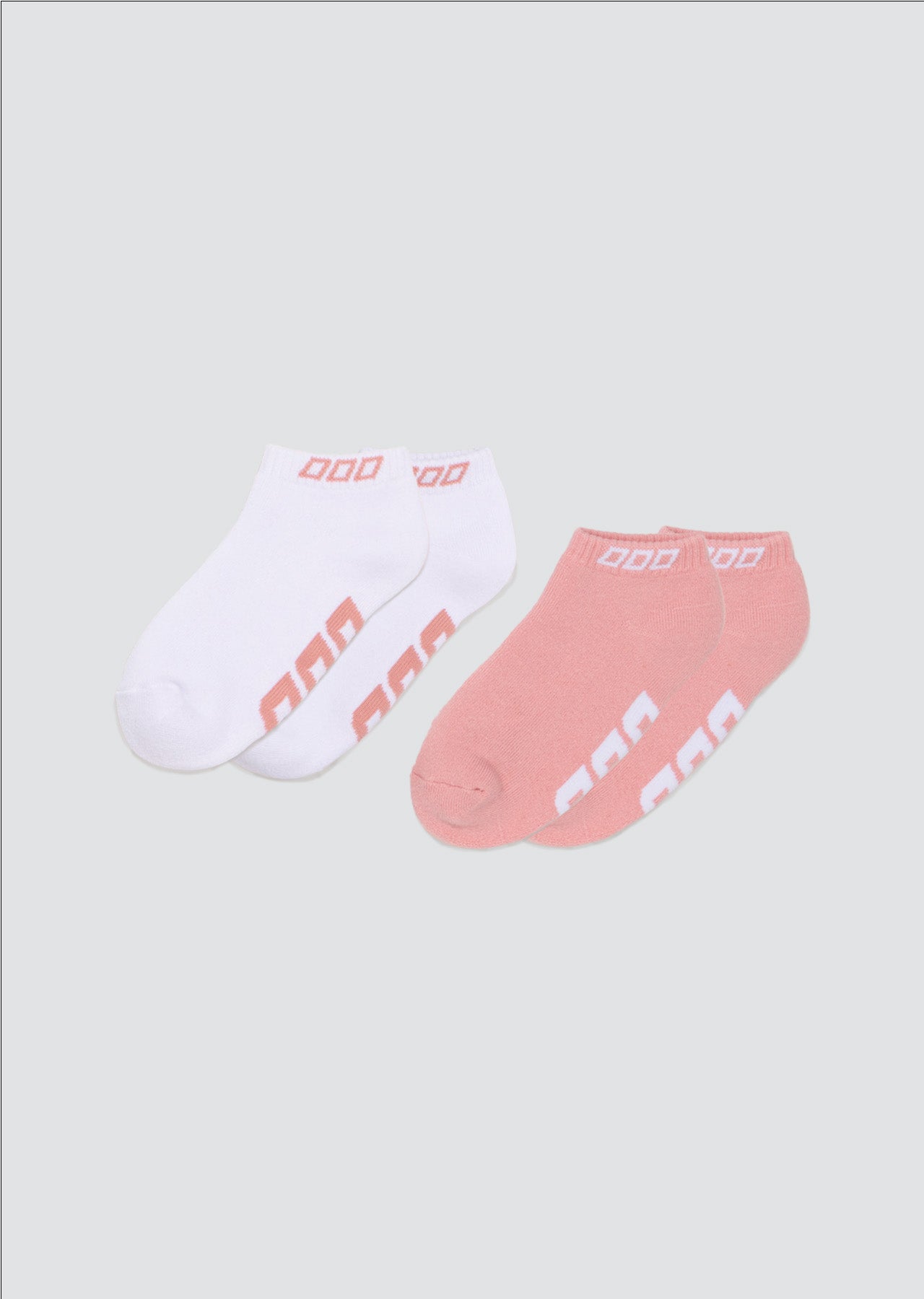 Lorna Jane 2pk Iconic Socks - White/Cotton Candy