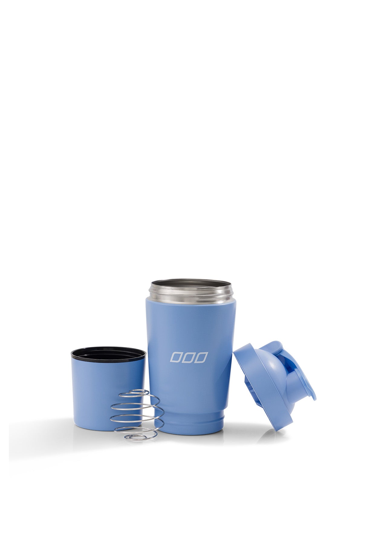 Lorna Jane Stainless Steel Compartment Protein Shaker - Light Moontide