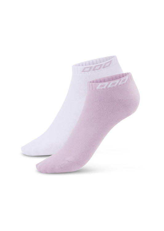 Lorna Jane 2PK Iconic Socks - Pale Orchid Lilac & White