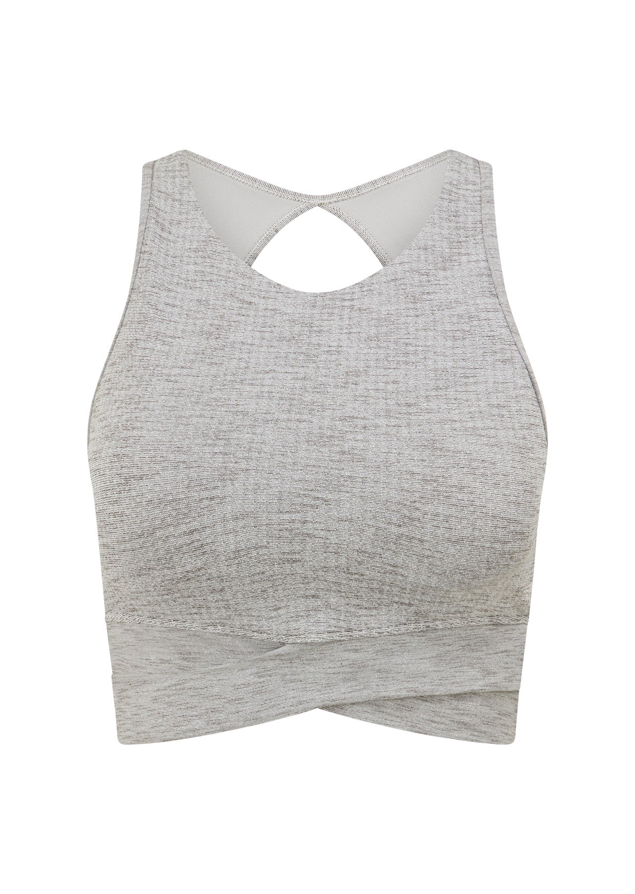 Lorna Jane Get Fit Sports Bra - Grey Marl Stripe