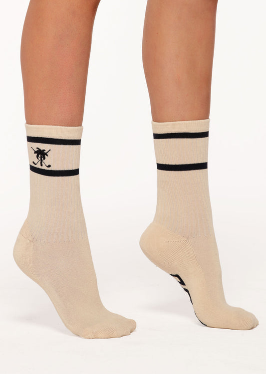 Lorna Jane Country Club Crew Socks - Neutral