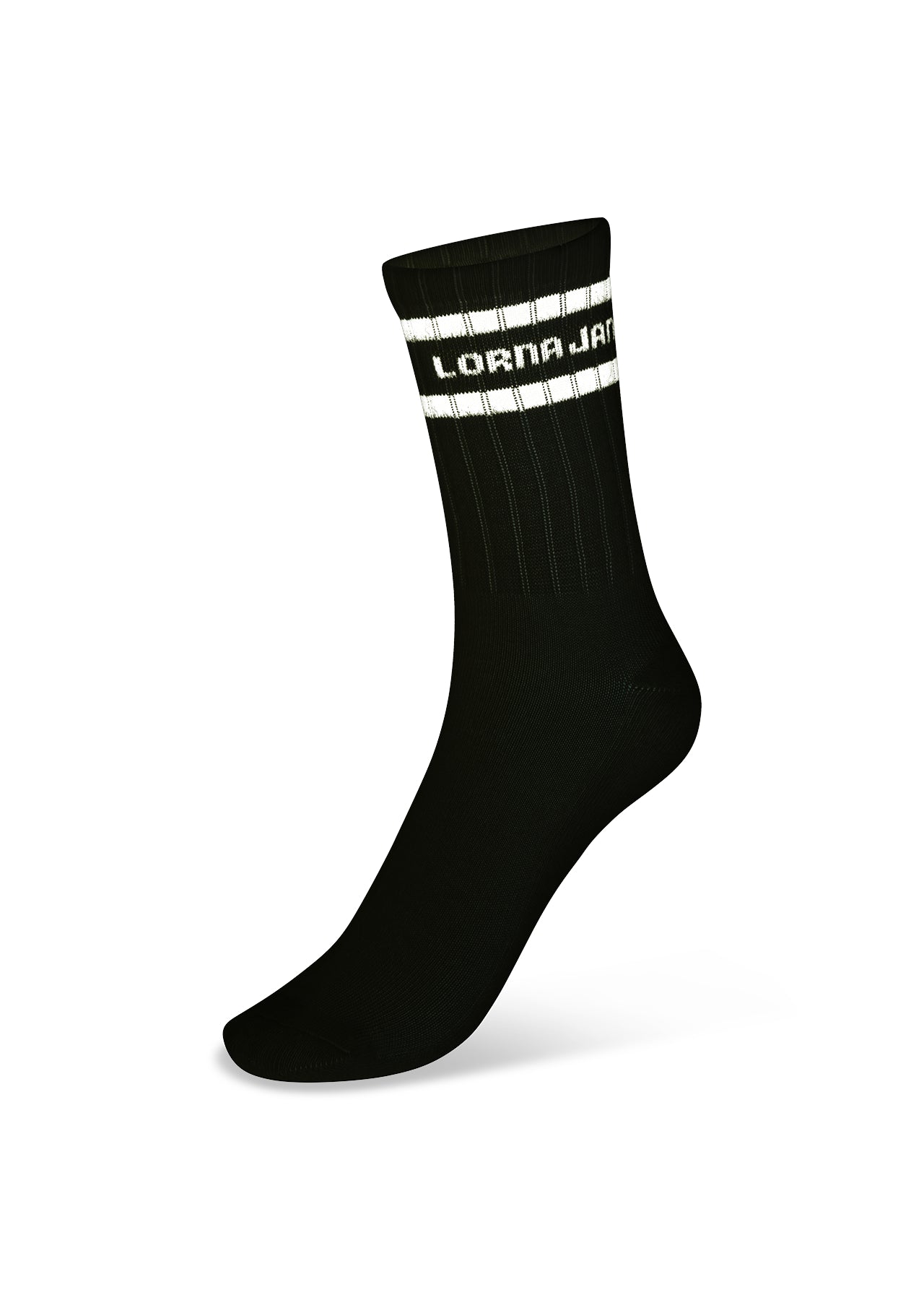 Lorna Jane Sporty Crew Socks - Black & White