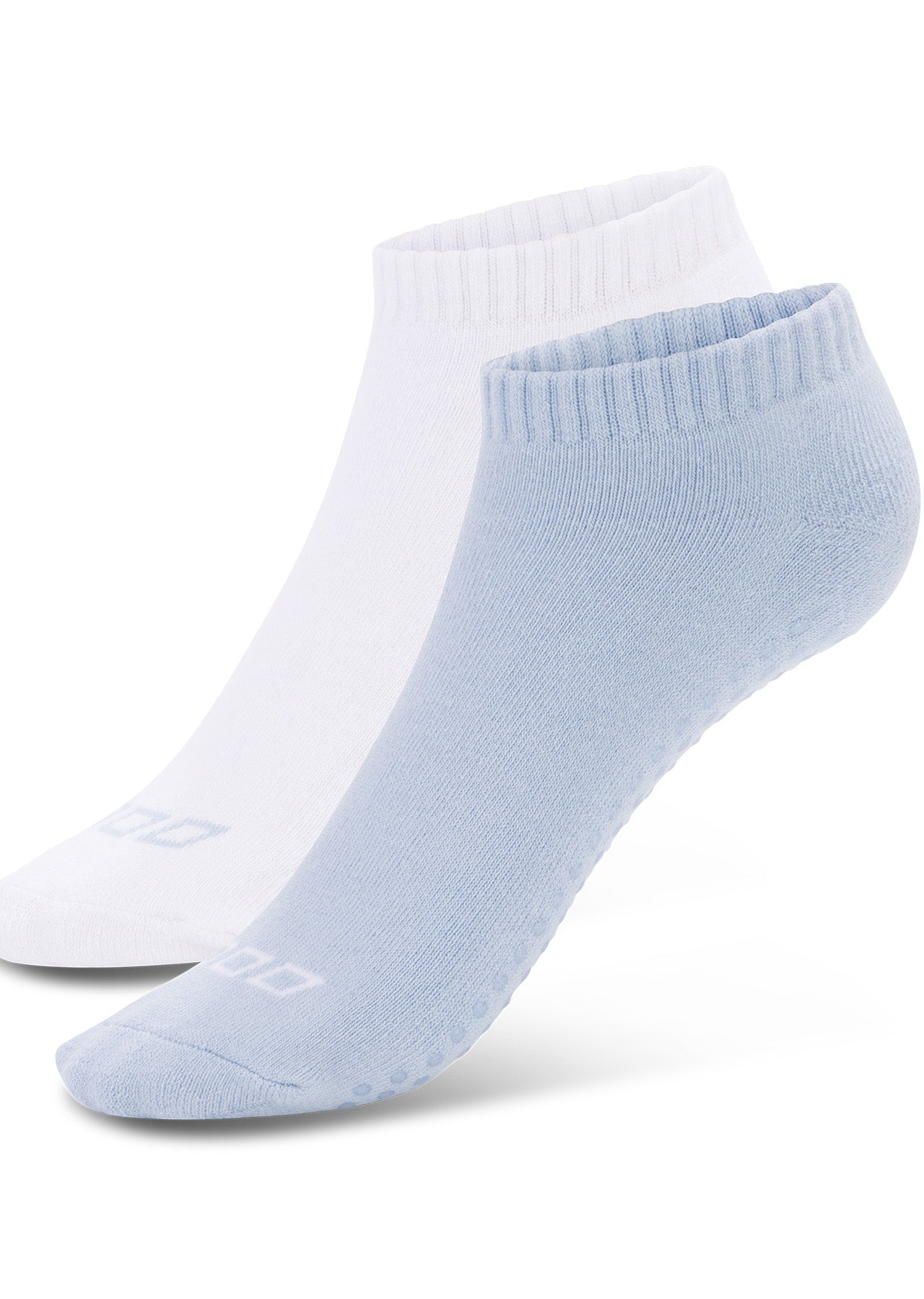 Lorna Jane 2PK Icon Pilates Grip Socks - White/Toulouse Blue