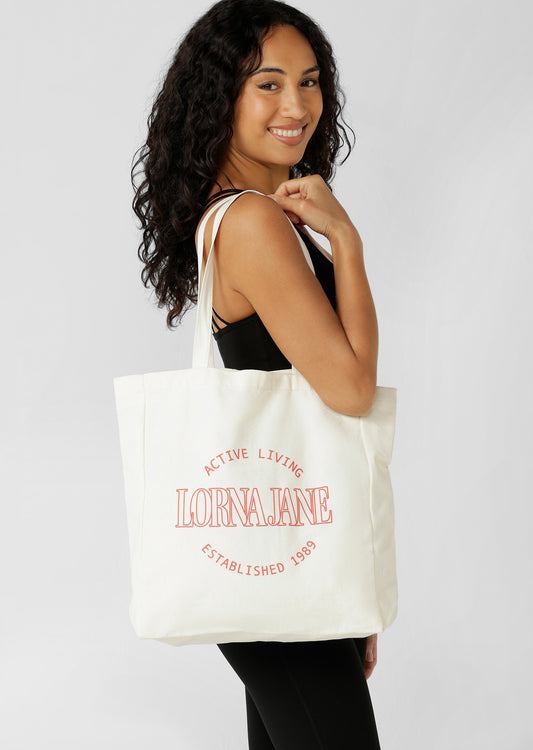 Lorna Jane LJ Active Living Tote Bag - Canvas