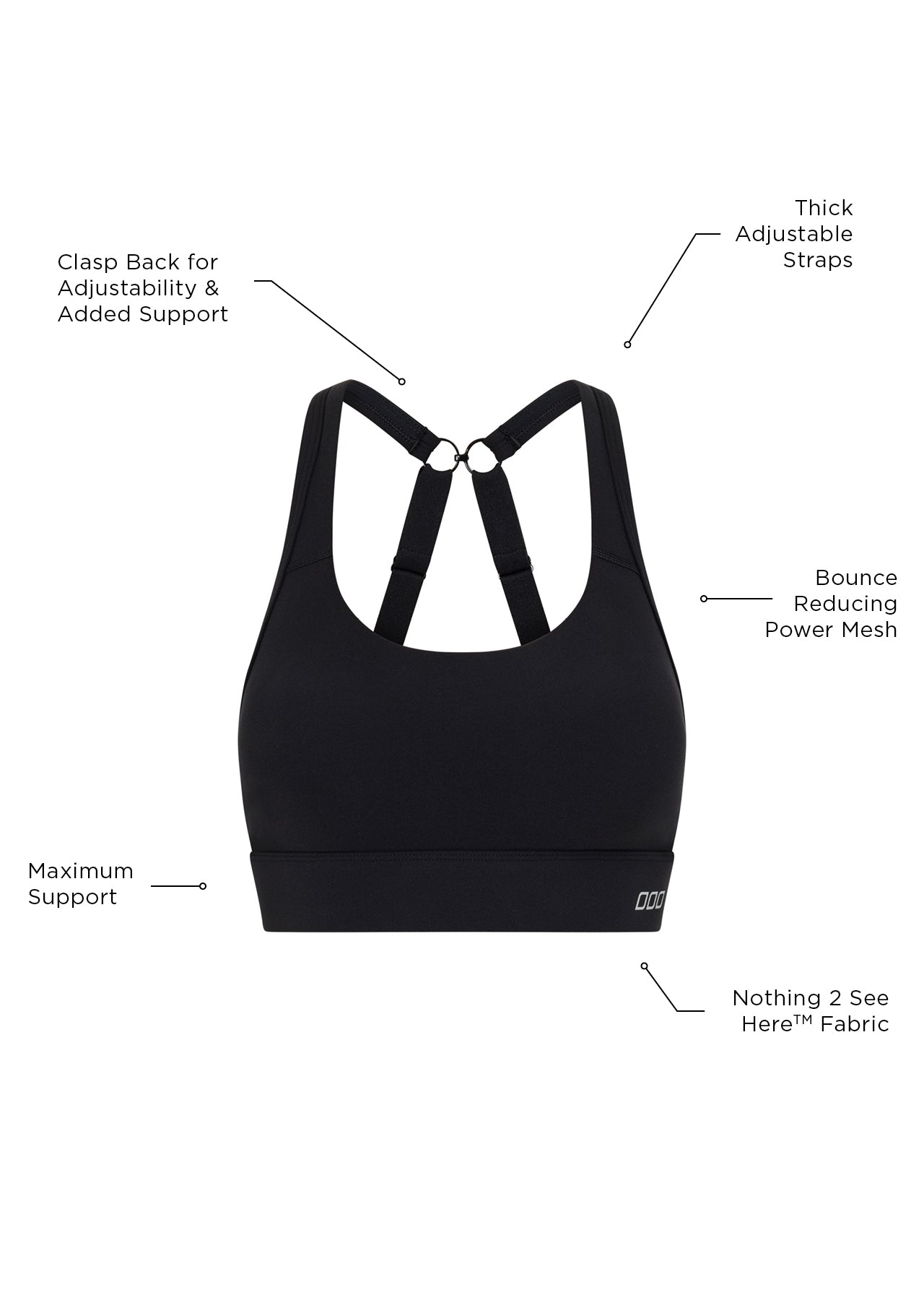 Lorna Jane Amy Maximum Support Sports Bra - Black