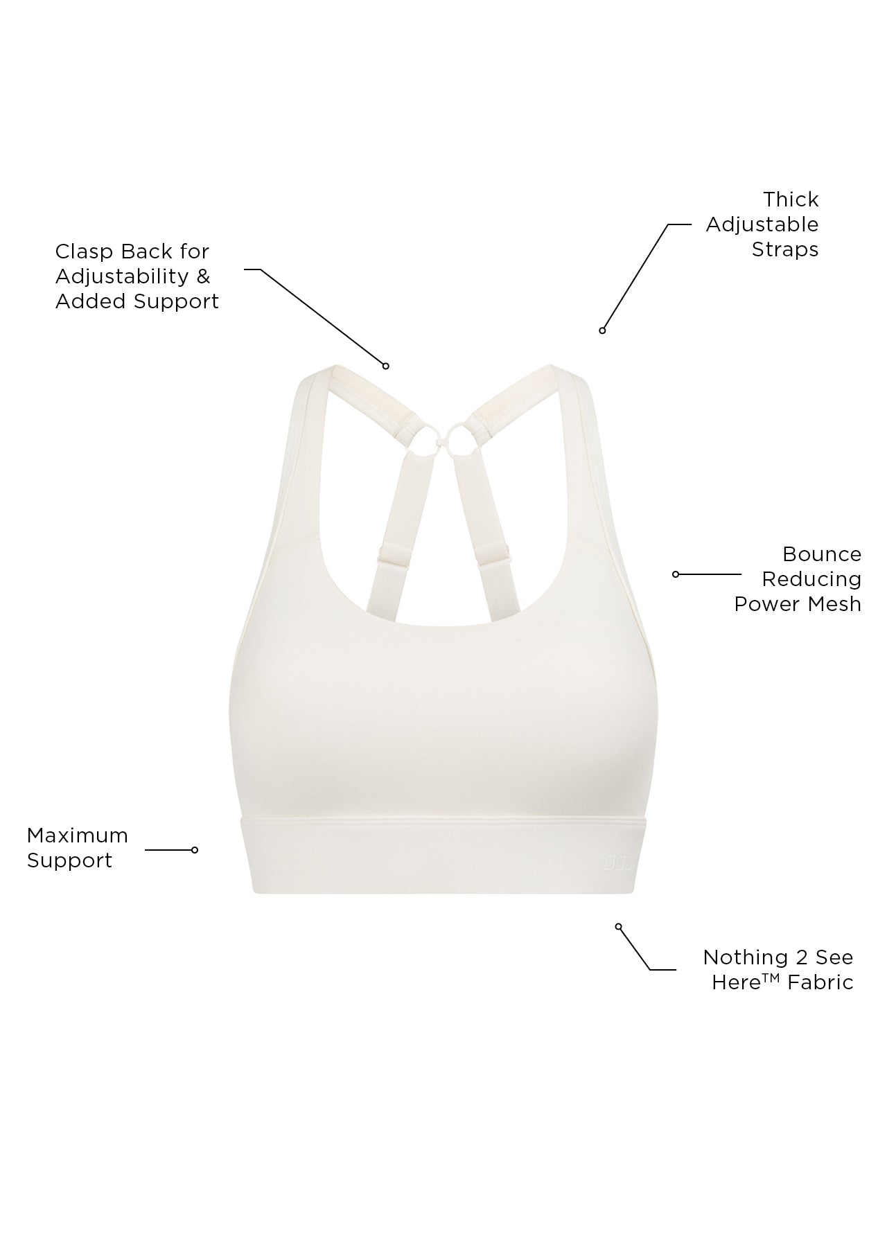 Lorna Jane Amy Maximum Support Sports Bra - Cream