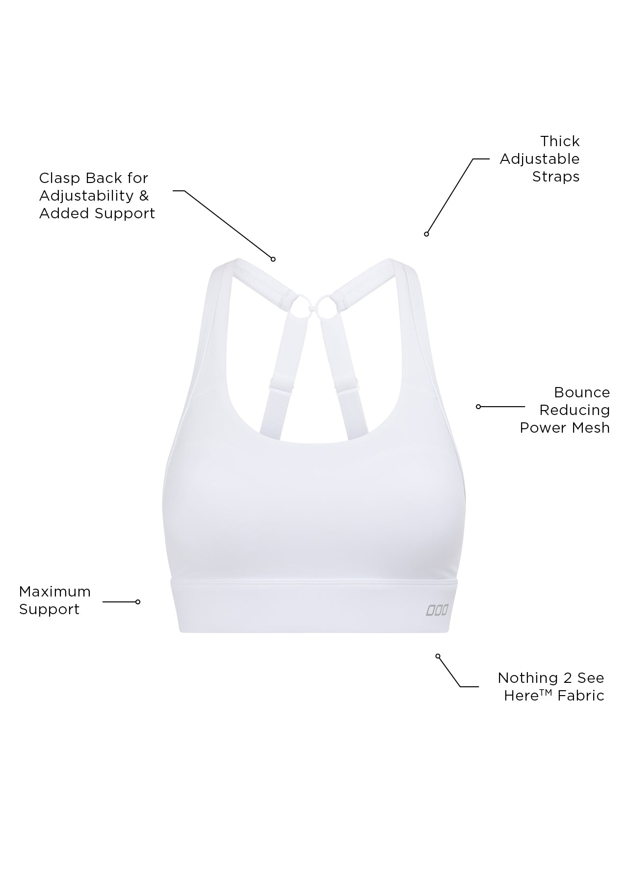 Lorna Jane Amy Maximum Support Sports Bra - White