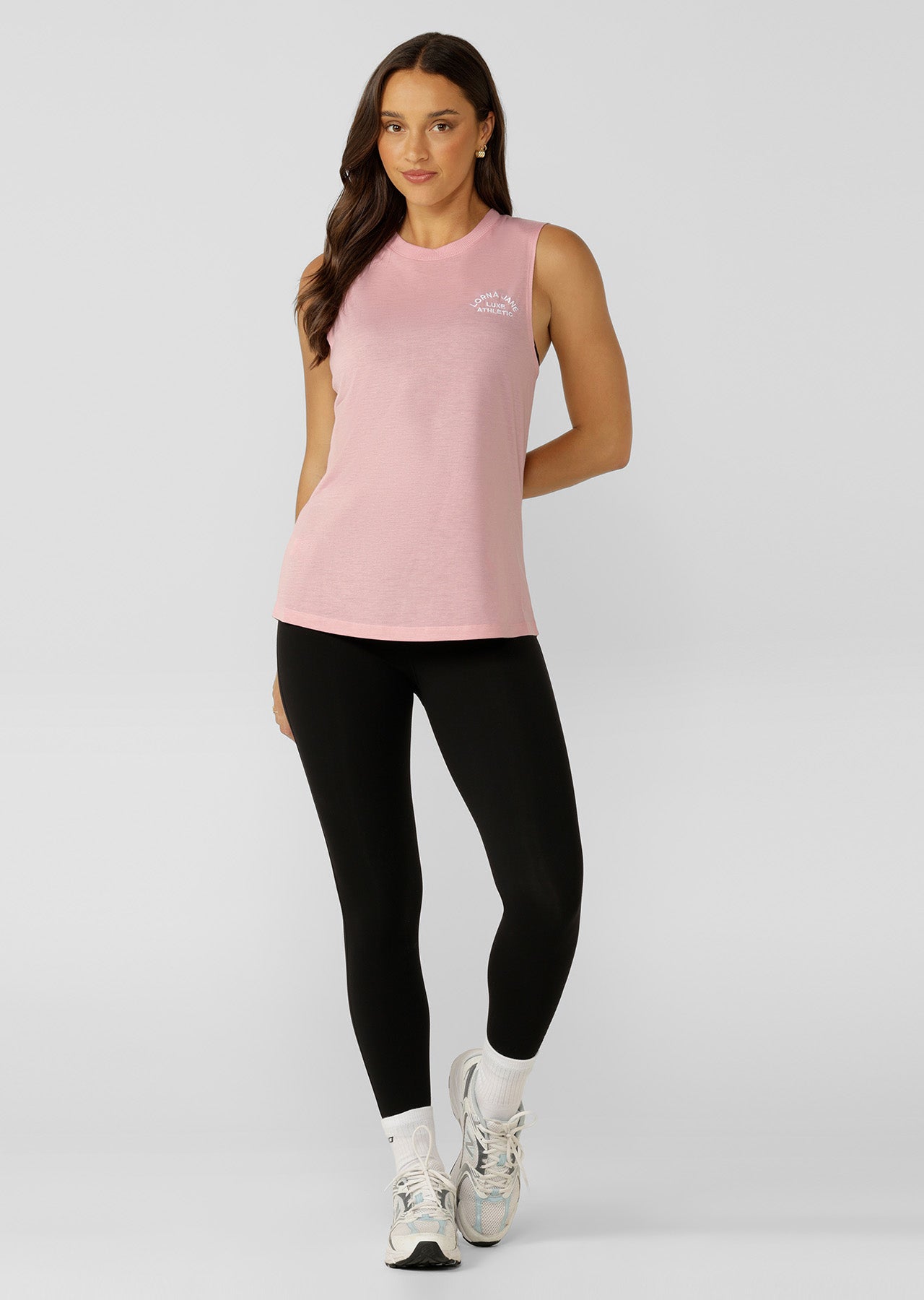 Lorna Jane Lotus Muscle Tank - Dusty Rose
