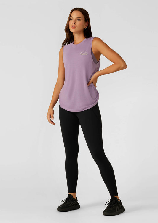 Lorna Jane Lotus Muscle Tank - Dusted Violet